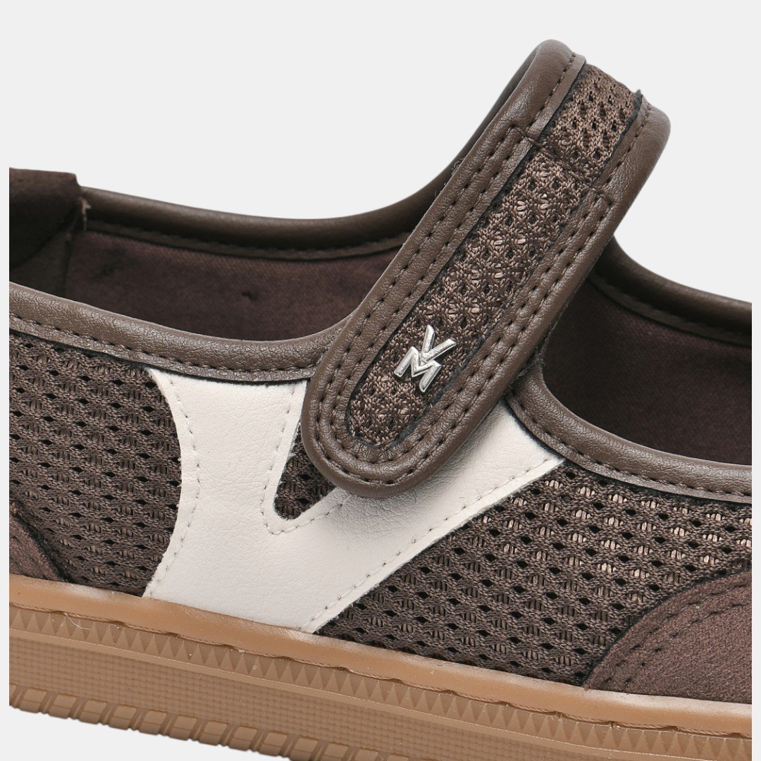Tênis Via Marte Mary Jane Urban Trend Marrom Bege 5