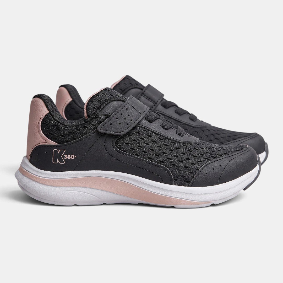 Tênis Infantil Kidy K360 Energy 2 Preto com Rosa Preto 3