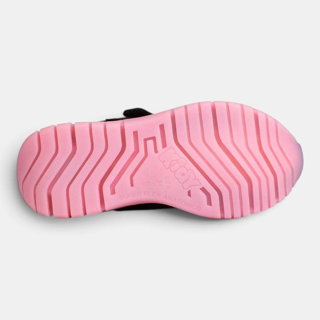 Tênis Infantil Kidy Light Fun Preto com Rosa Preto 5