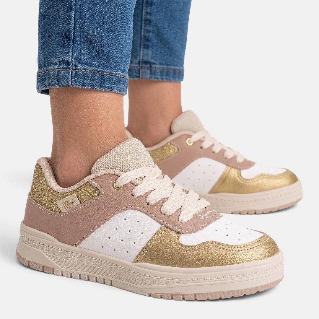 Tênis Infantil Kidy Mini Trend Casual Menina Branco Branco 3