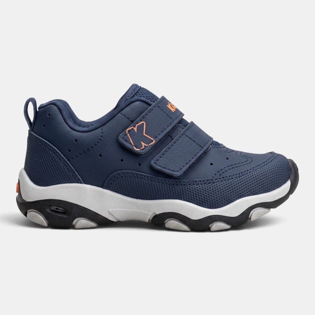 Tênis Infantil Kidy Play Respitec Com Carrinho Azul Marinho