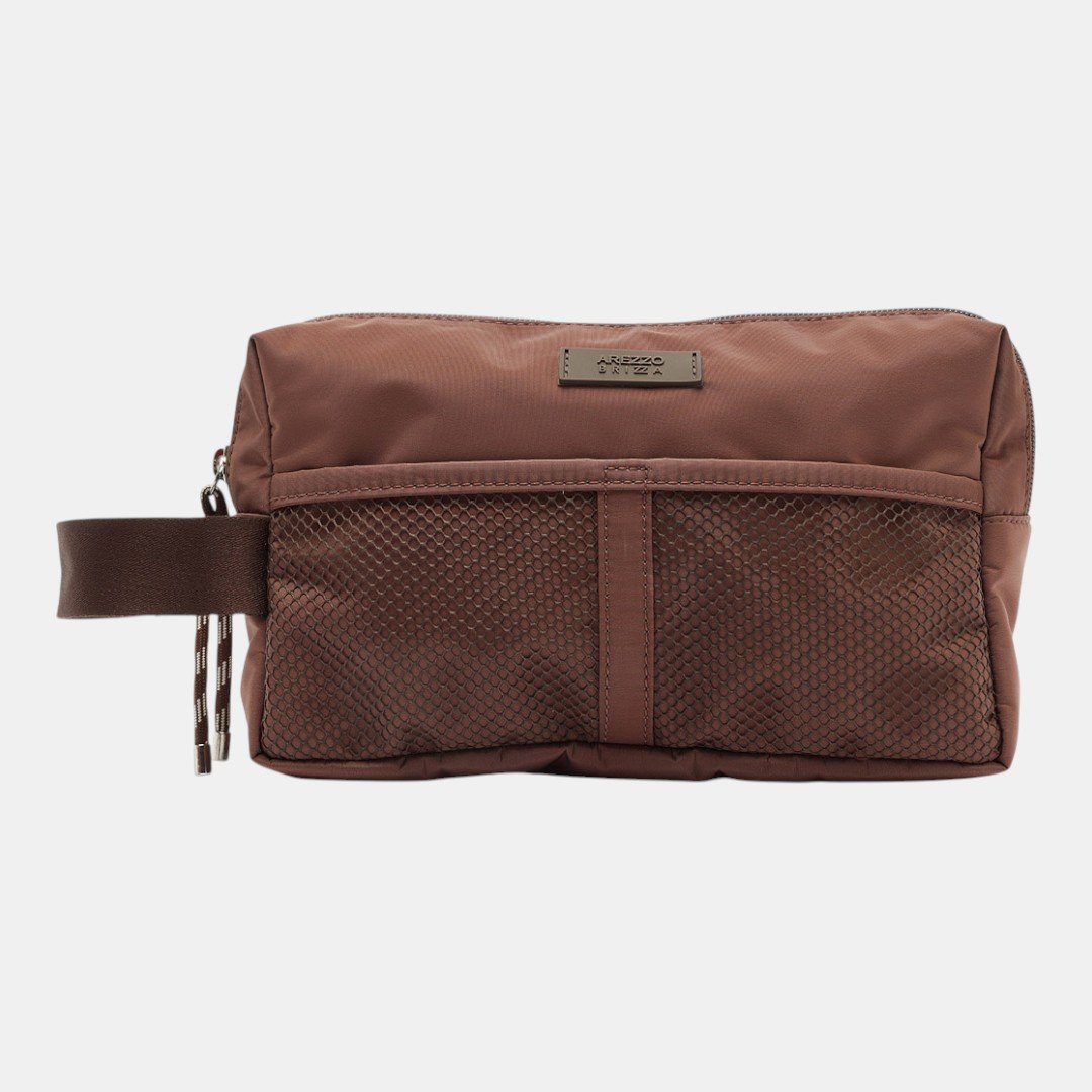 Nécessaire Arezzo Brizza Urban Mesh Marrom