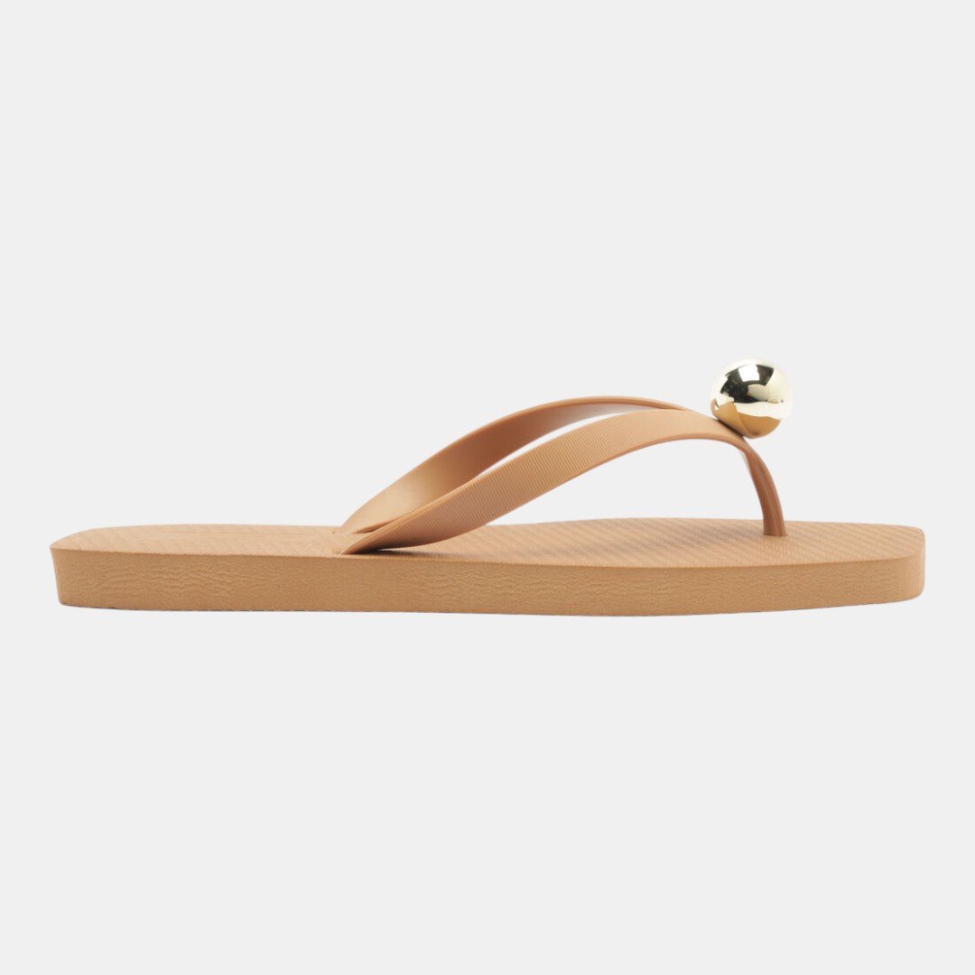 Chinelo Arezzo Brizza Minimal Chic Caramelo Marrom 2