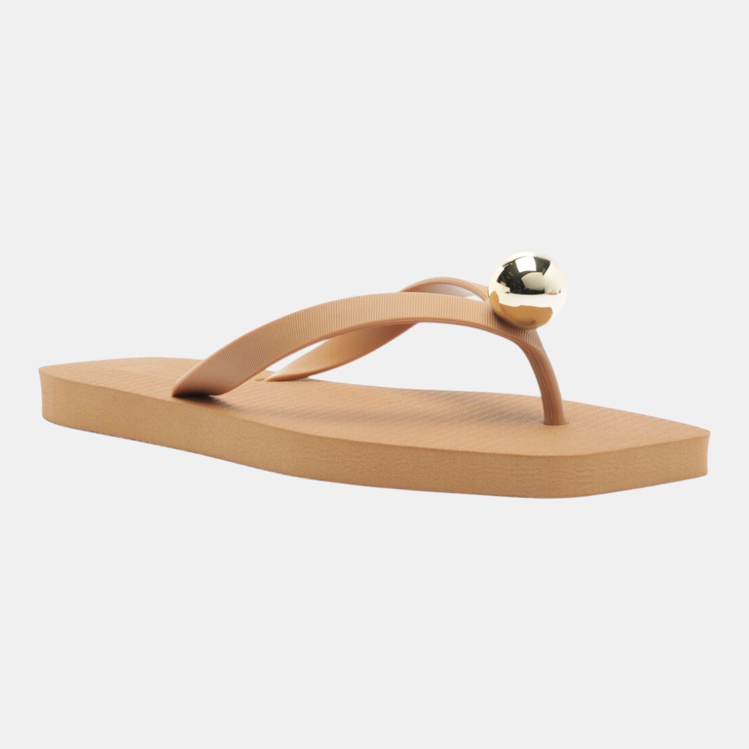 Chinelo Arezzo Brizza Minimal Chic Caramelo Marrom 3