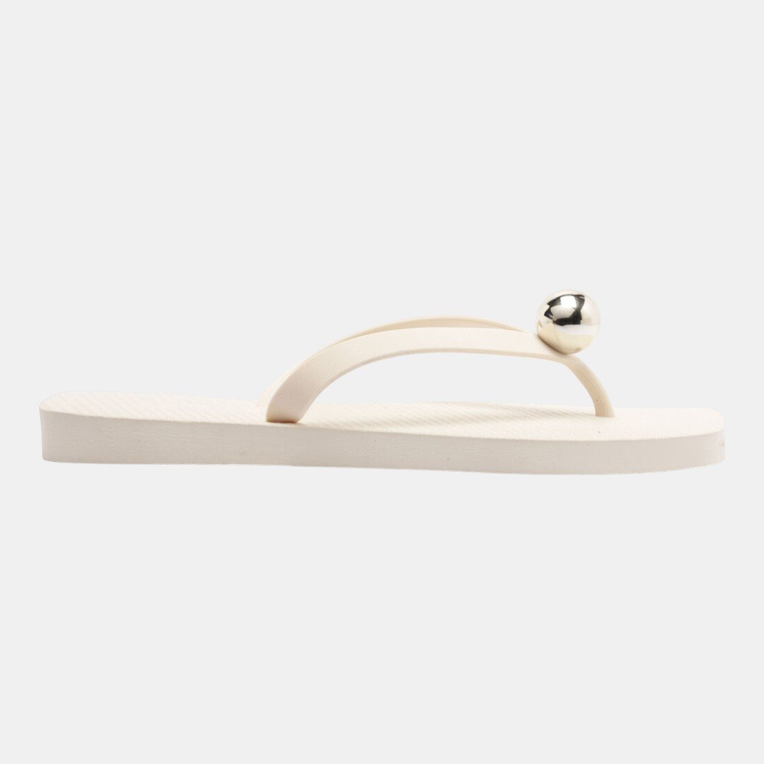 Chinelo Arezzo Brizza Minimal Chic Off White Branco 2