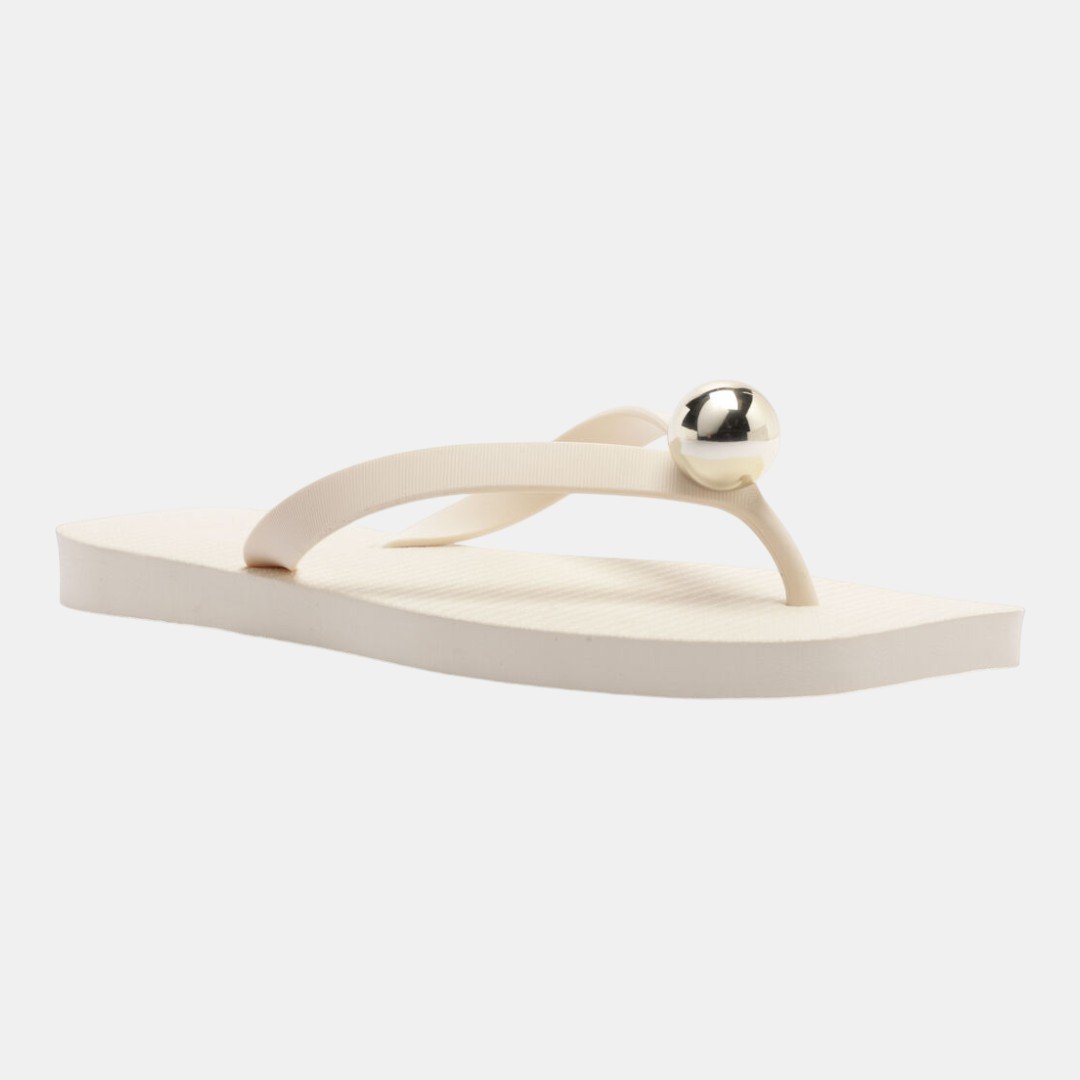 Chinelo Arezzo Brizza Minimal Chic Off White Branco 3