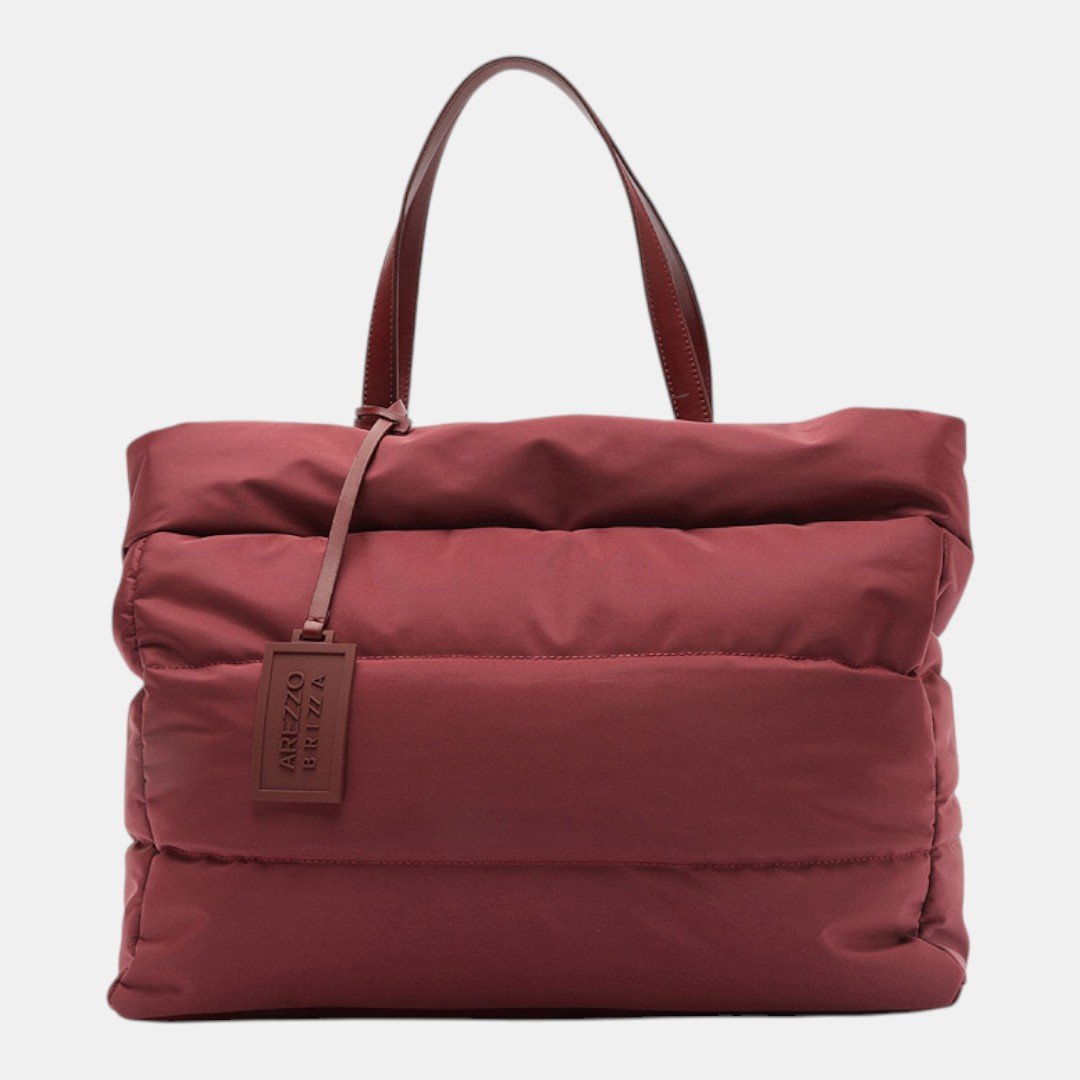 Bolsa Arezzo Brizza Shopping Nylon Gigi Grande Bordô