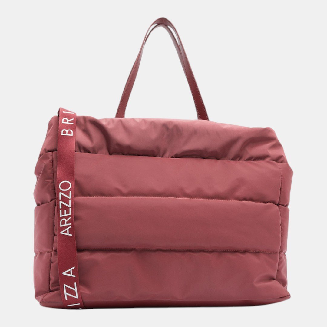 Bolsa Arezzo Brizza Shopping Nylon Gigi Grande Bordô Vermelho 4