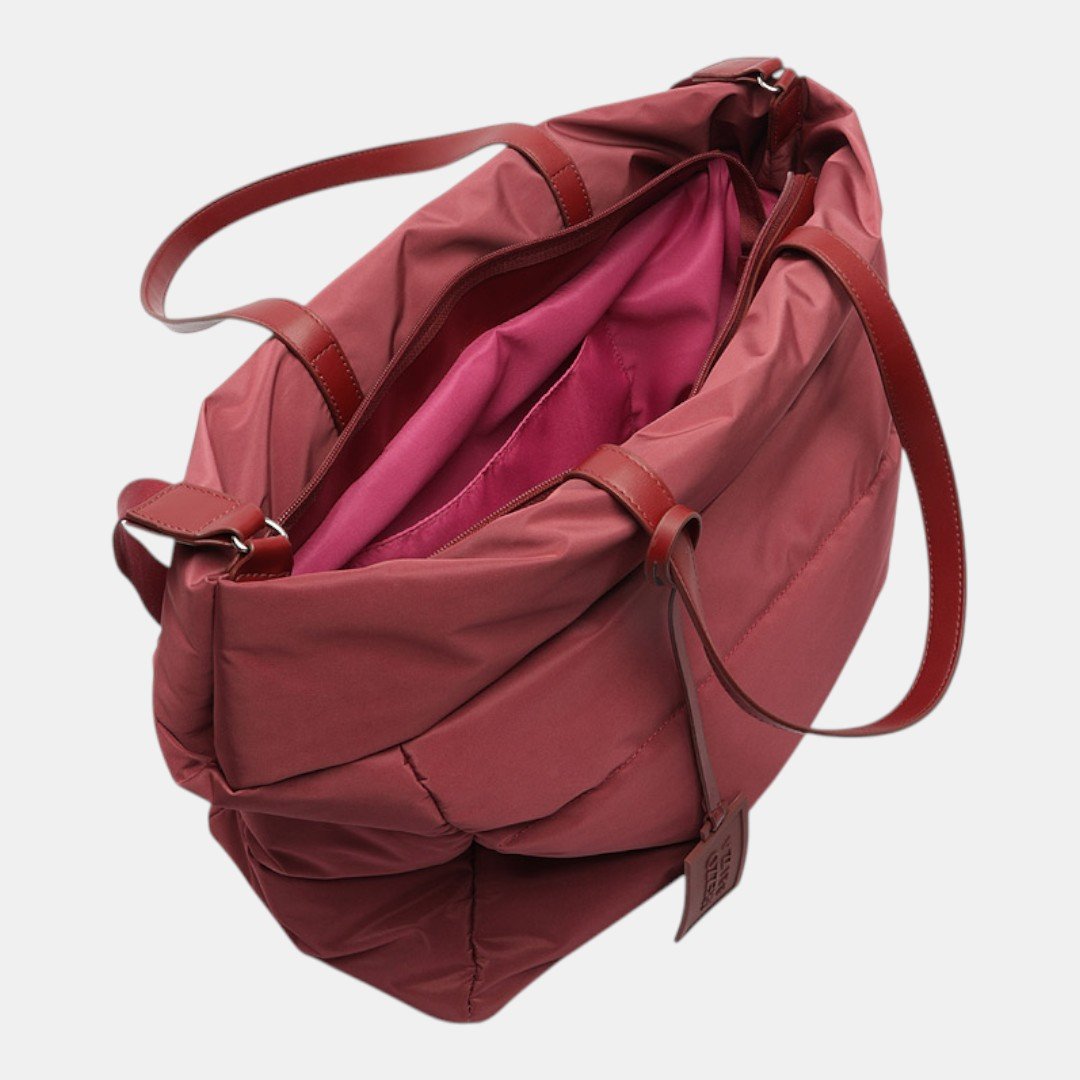 Bolsa Arezzo Brizza Shopping Nylon Gigi Grande Bordô Vermelho 6