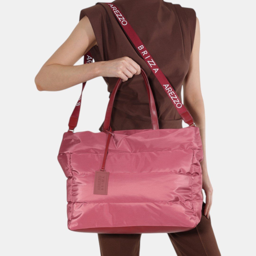 Bolsa Arezzo Brizza Shopping Nylon Gigi Grande Bordô Vermelho 7