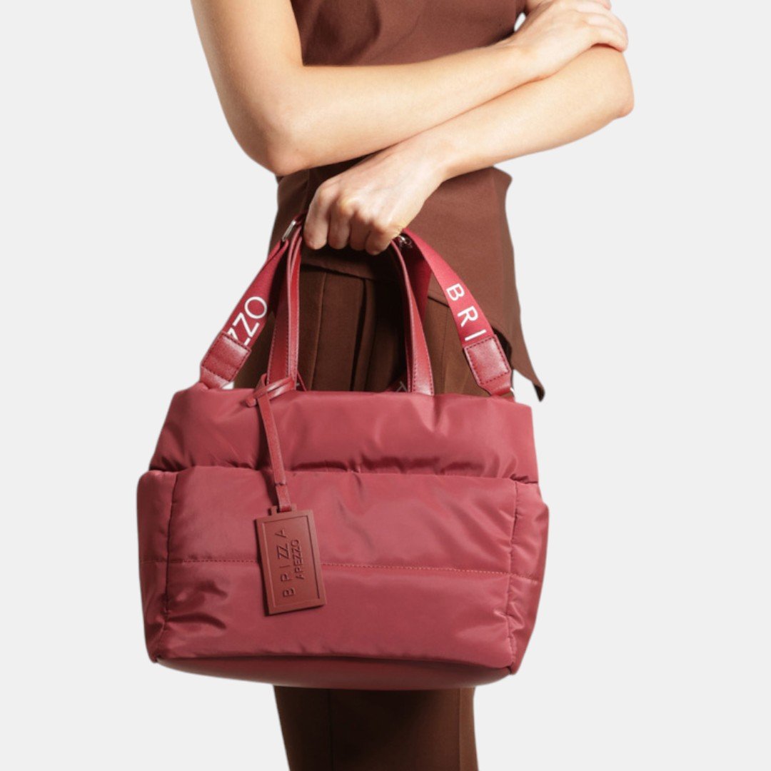 Bolsa Arezzo Brizza Tiracolo Nylon Gigi Pequena Bordô Vermelho 2