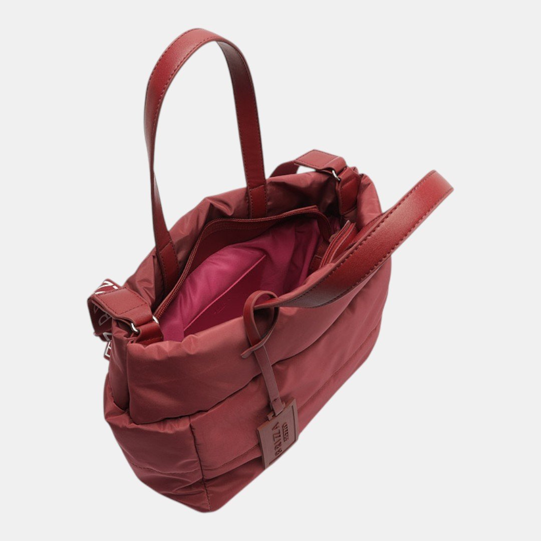 Bolsa Arezzo Brizza Tiracolo Nylon Gigi Pequena Bordô Vermelho 6