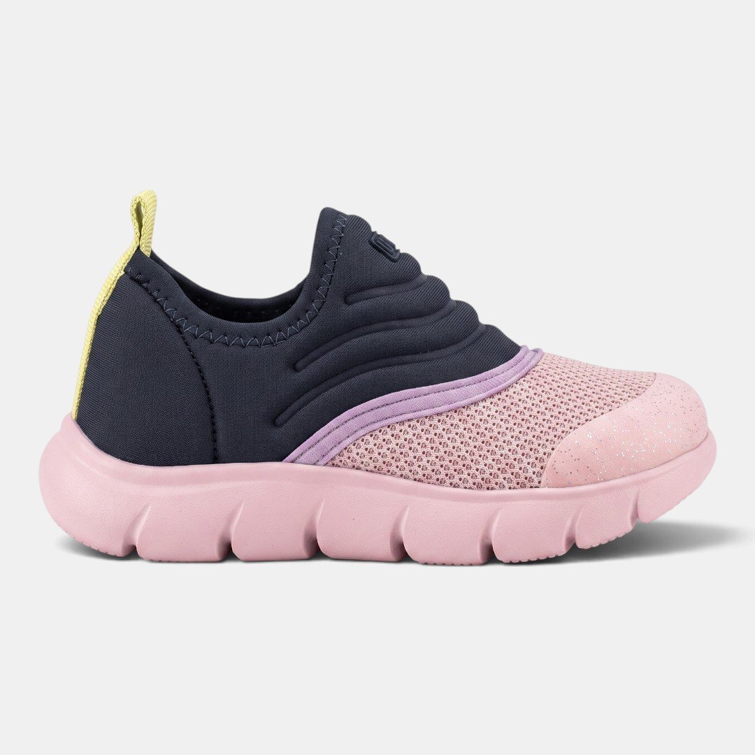 Tênis Infantil Bibi Energy Baby 2.0 Azul Com Rosa
