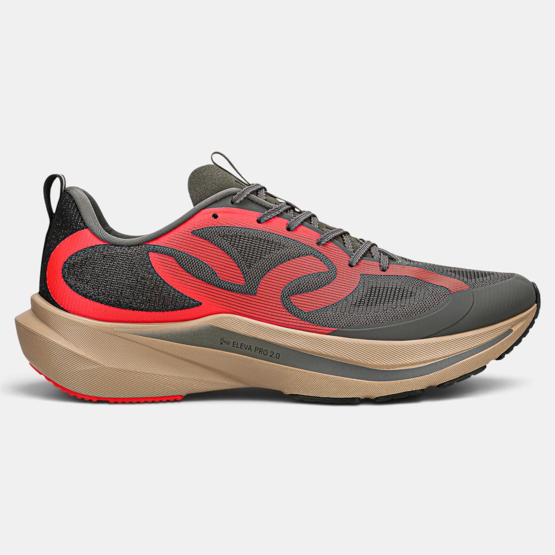 Tênis Olympikus Corre Vento 3 Chumbo com Vermelho