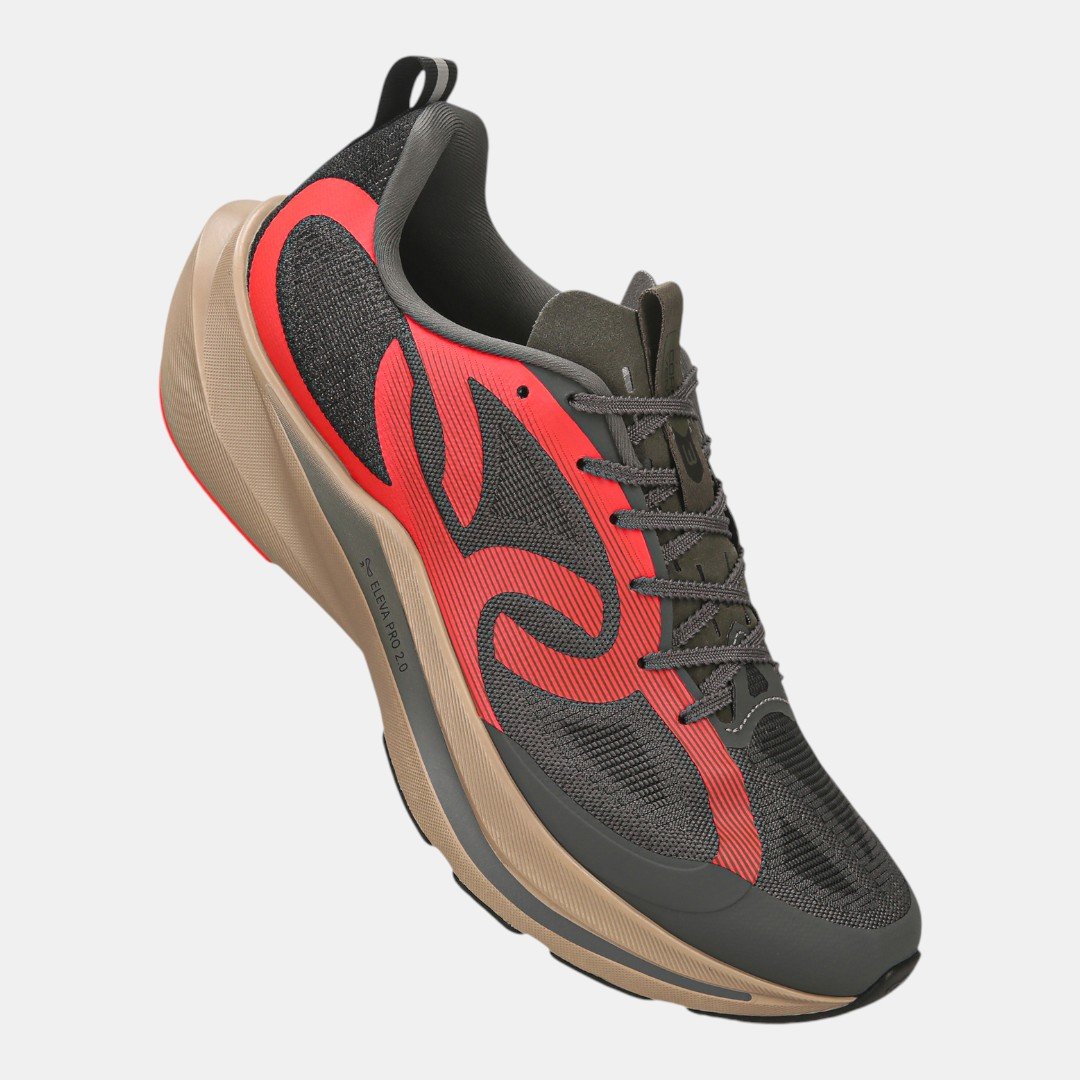 Tênis Olympikus Corre Vento 3 Chumbo com Vermelho Cinza 2