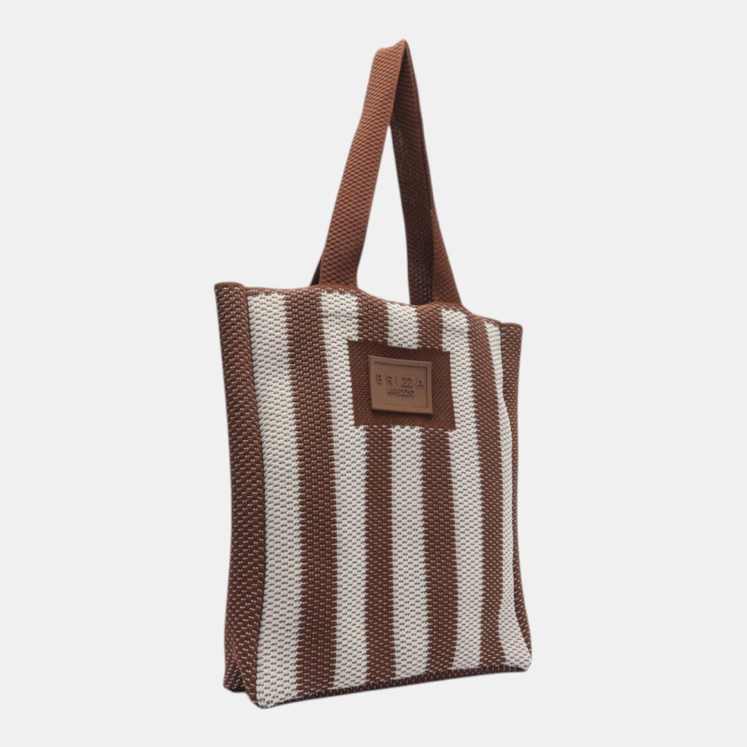 Bolsa Arezzo Brizza Tote Crochet Resort Marrom Marrom 3