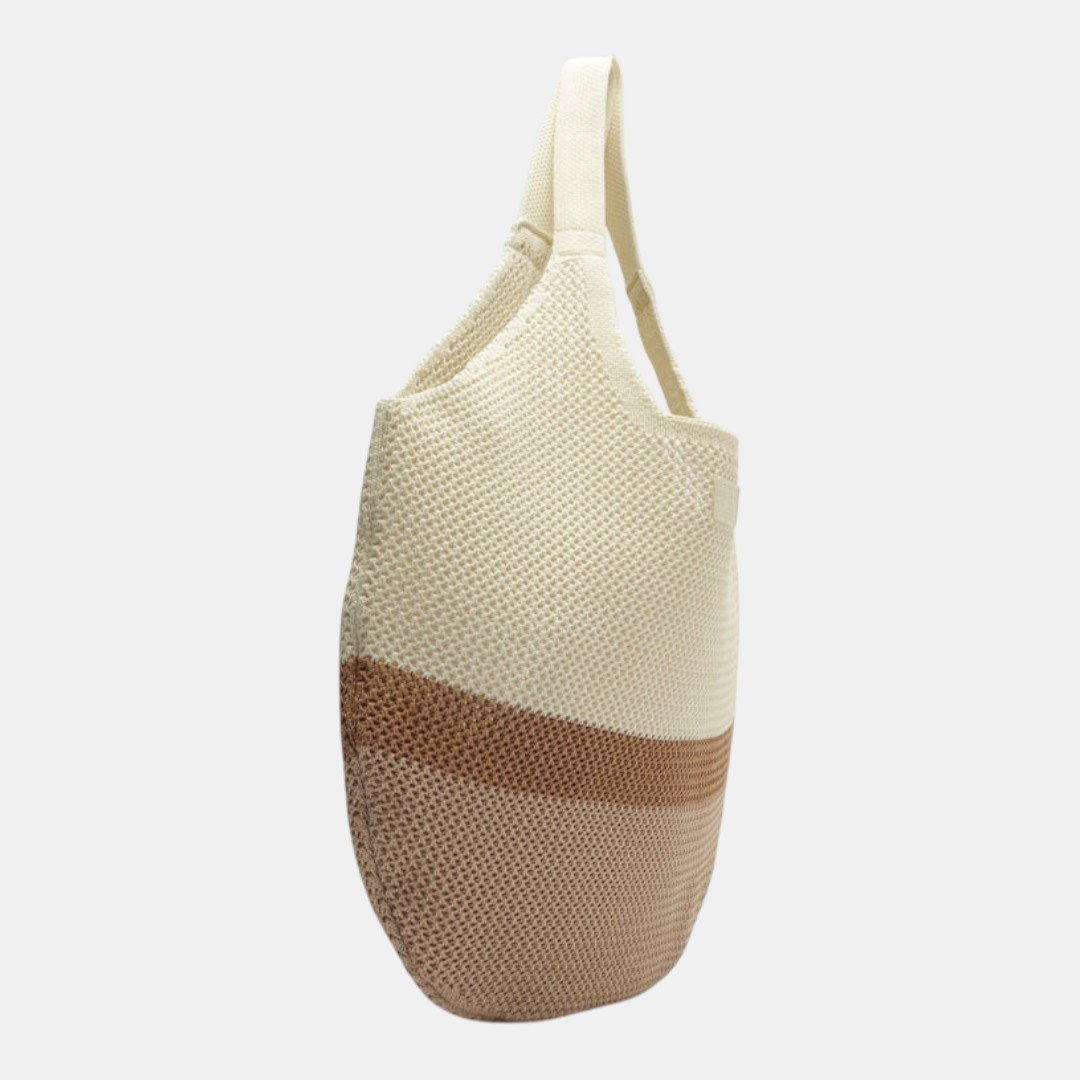 Bolsa Arezzo Brizza Shopping Crochê Grande Bege Marrom 3