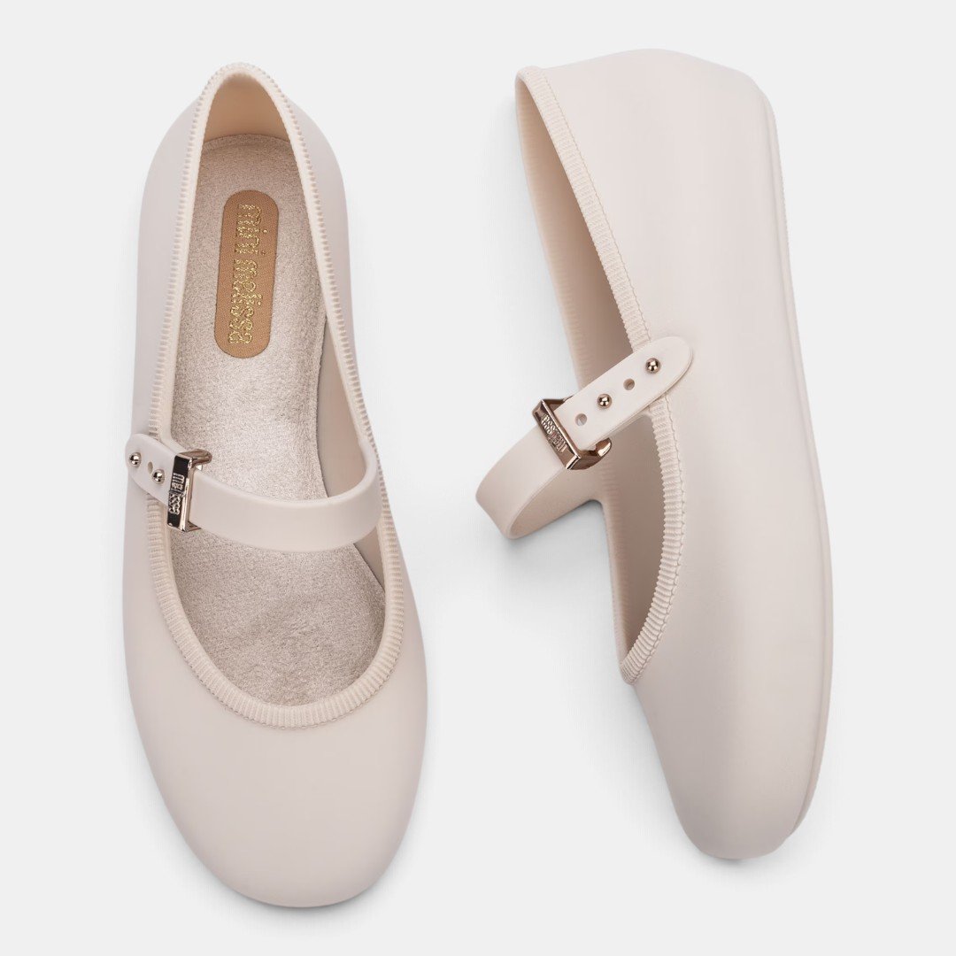 Sapatilha Mini Melissa Soft Ballerina Infantil Bege Bege 2