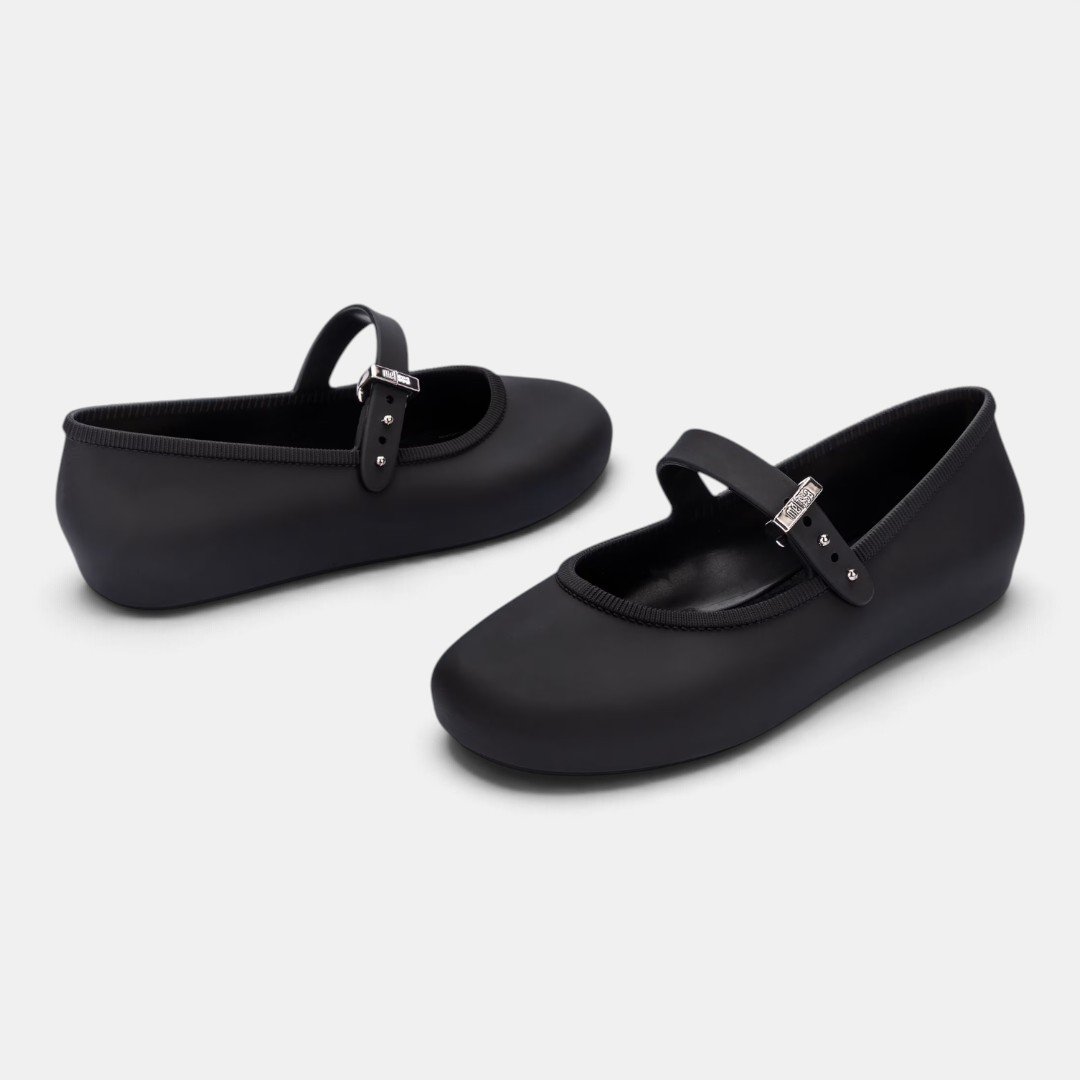 Sapatilha Mini Melissa Soft Ballerina Infantil Preta Preto 3