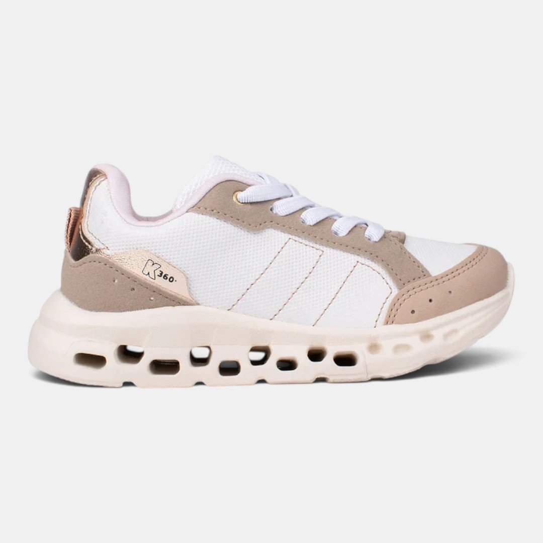 Tênis Infantil Menina Kidy K360 Impulso 2 Branco Branco 1