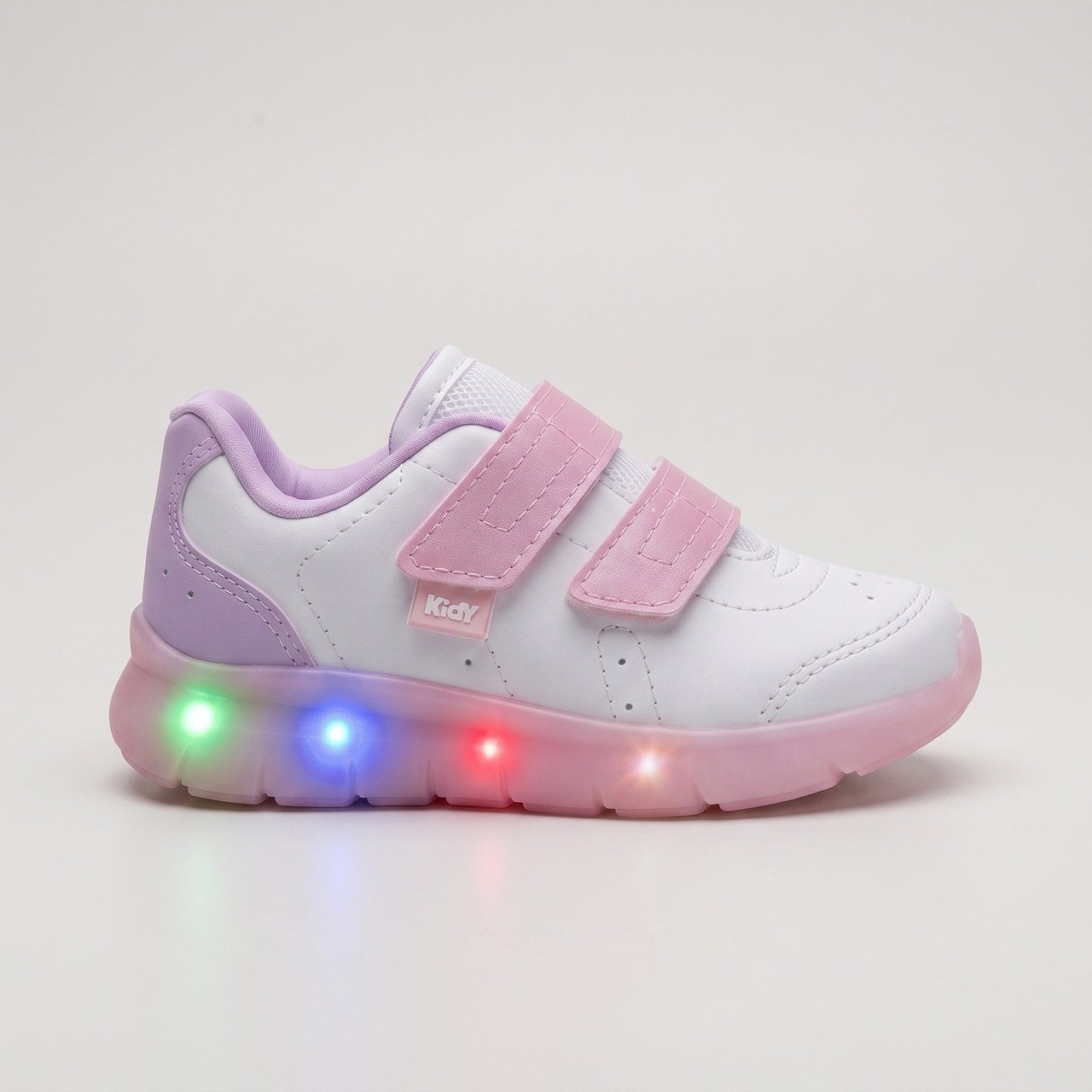 Tênis Infantil Kidy Flex Light Baby Pisca-Pisca Branco