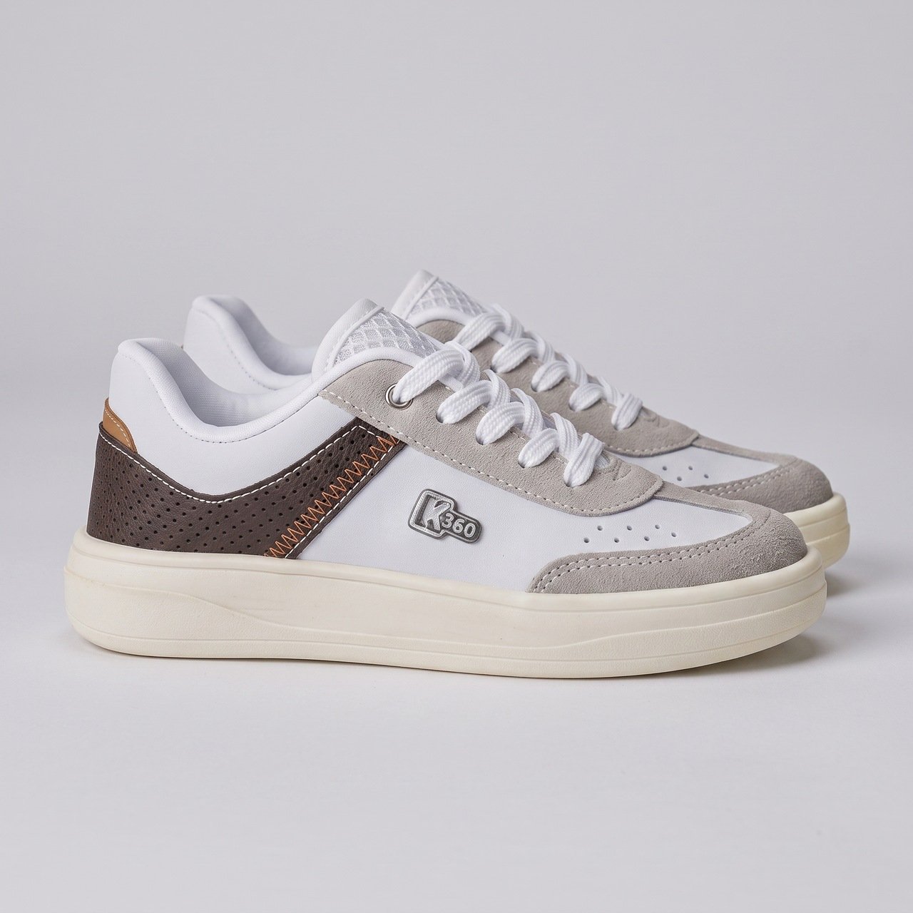 Tênis Infantil Kidy Casual K360 Ultra Leve Branco Branco 2