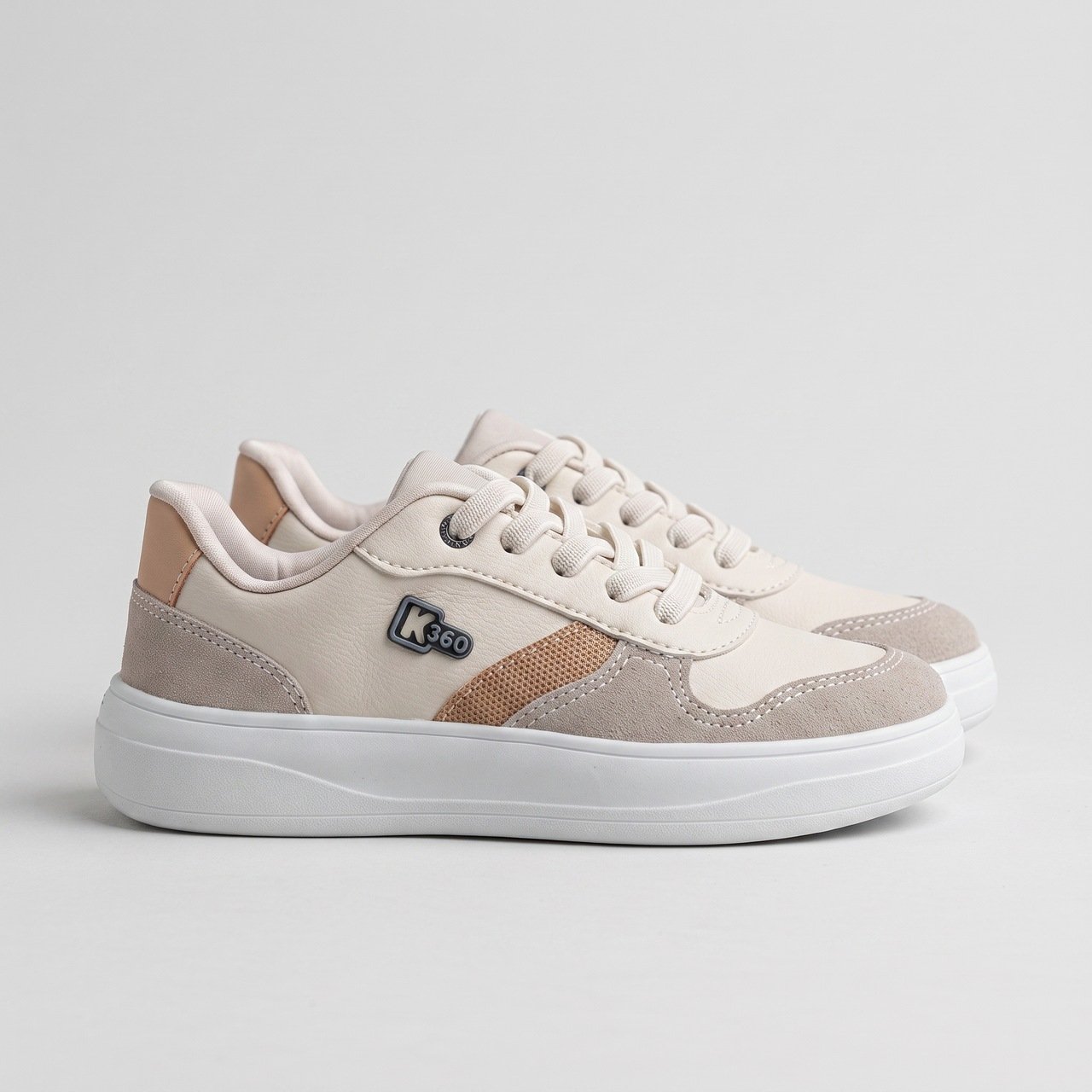 Tênis Infantil Kidy K360 Ultra Leve Casual Natural Bege 2