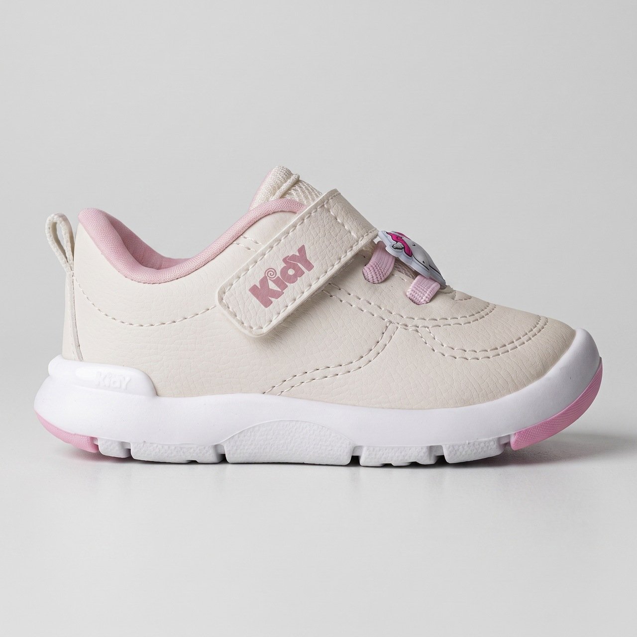 Tênis Bebê Kidy Casual Com Aplique Marfim