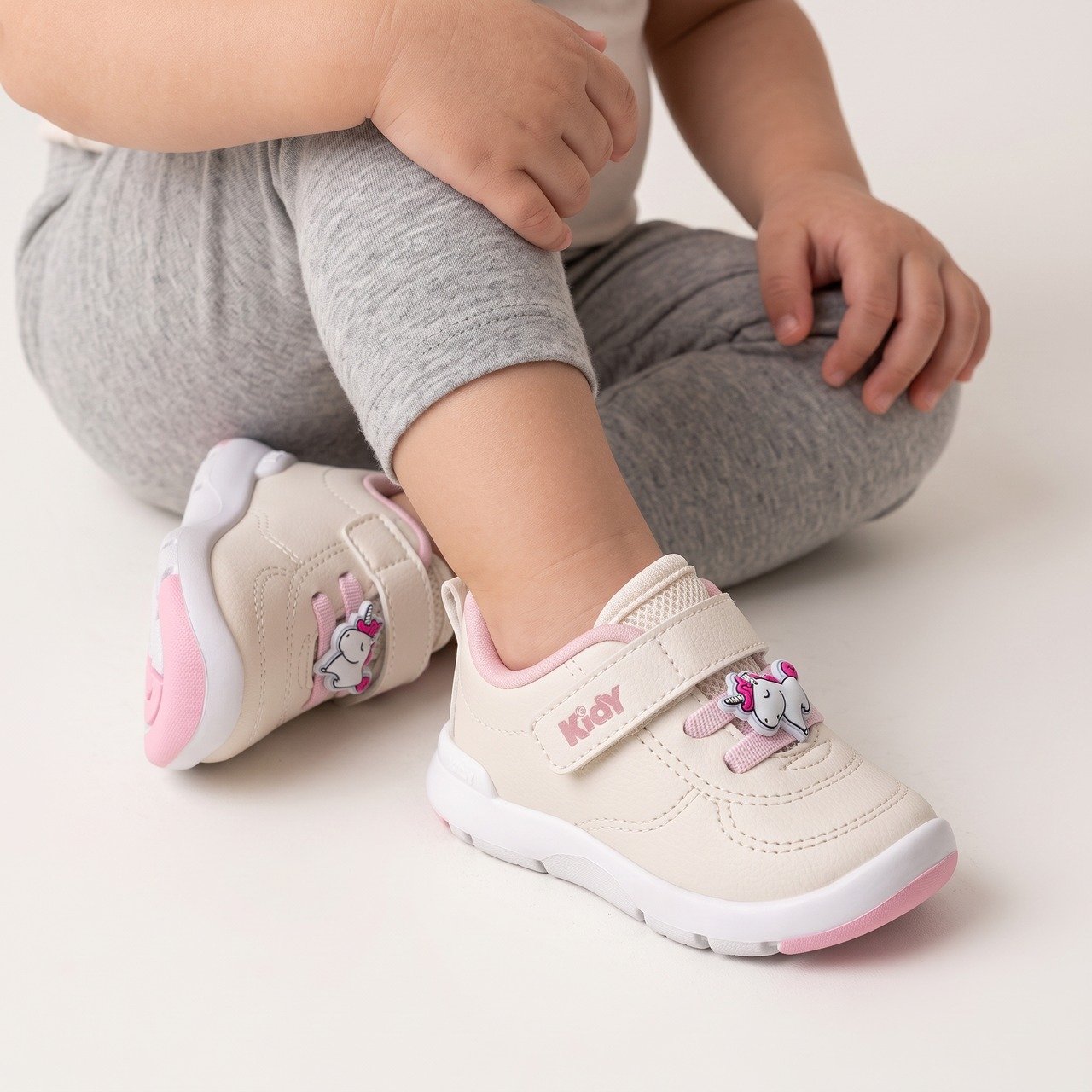 Tênis Bebê Kidy Casual Com Aplique Marfim Branco 3