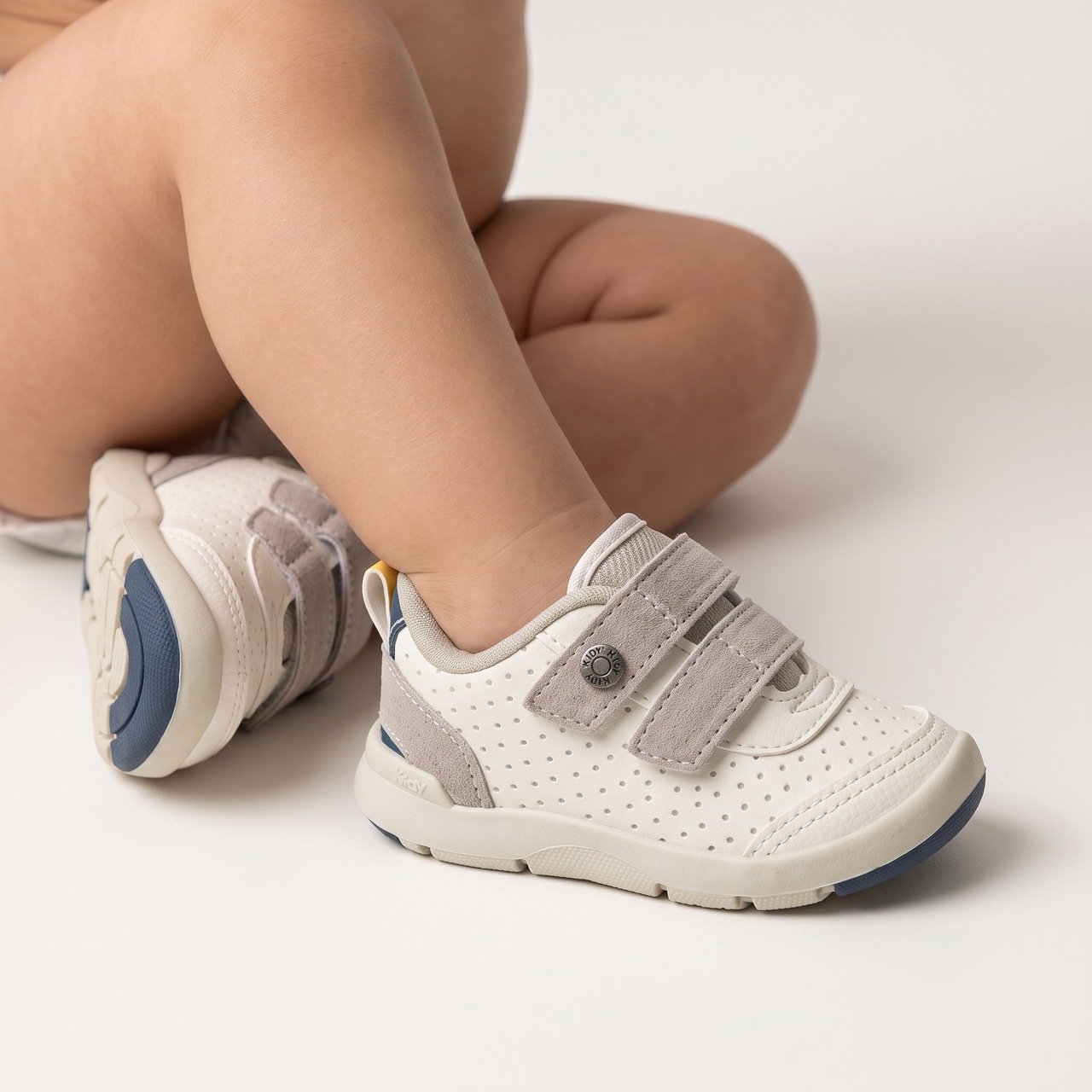 Tênis Bebê Kidy Casual Sport Com Fecho Duplo Off White Branco 3