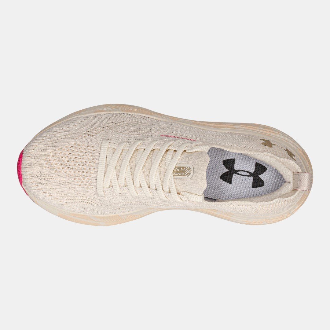 Tênis Under Armour Charged Fleek Bege com Rosa Bege 3