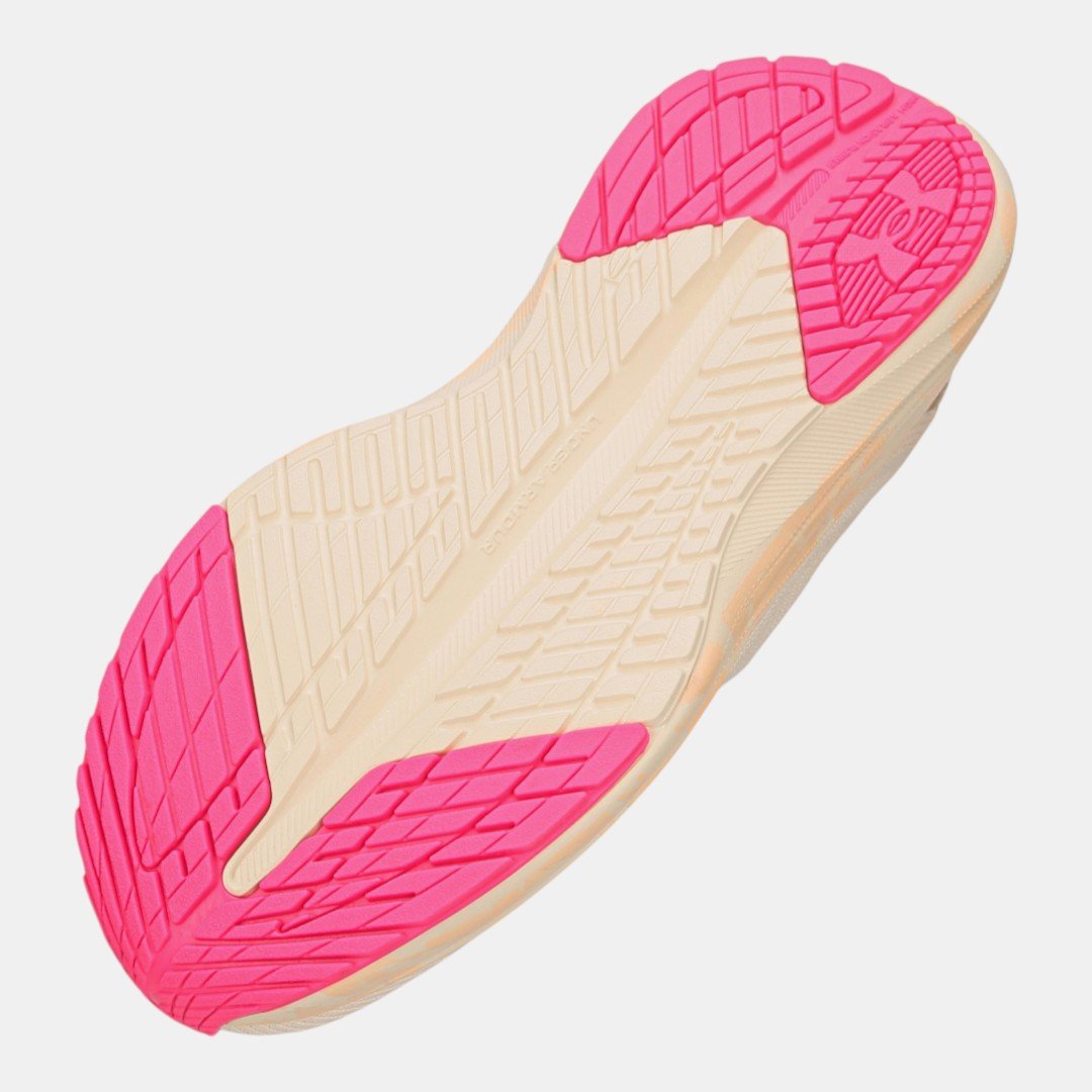 Tênis Under Armour Charged Fleek Bege com Rosa Bege 4