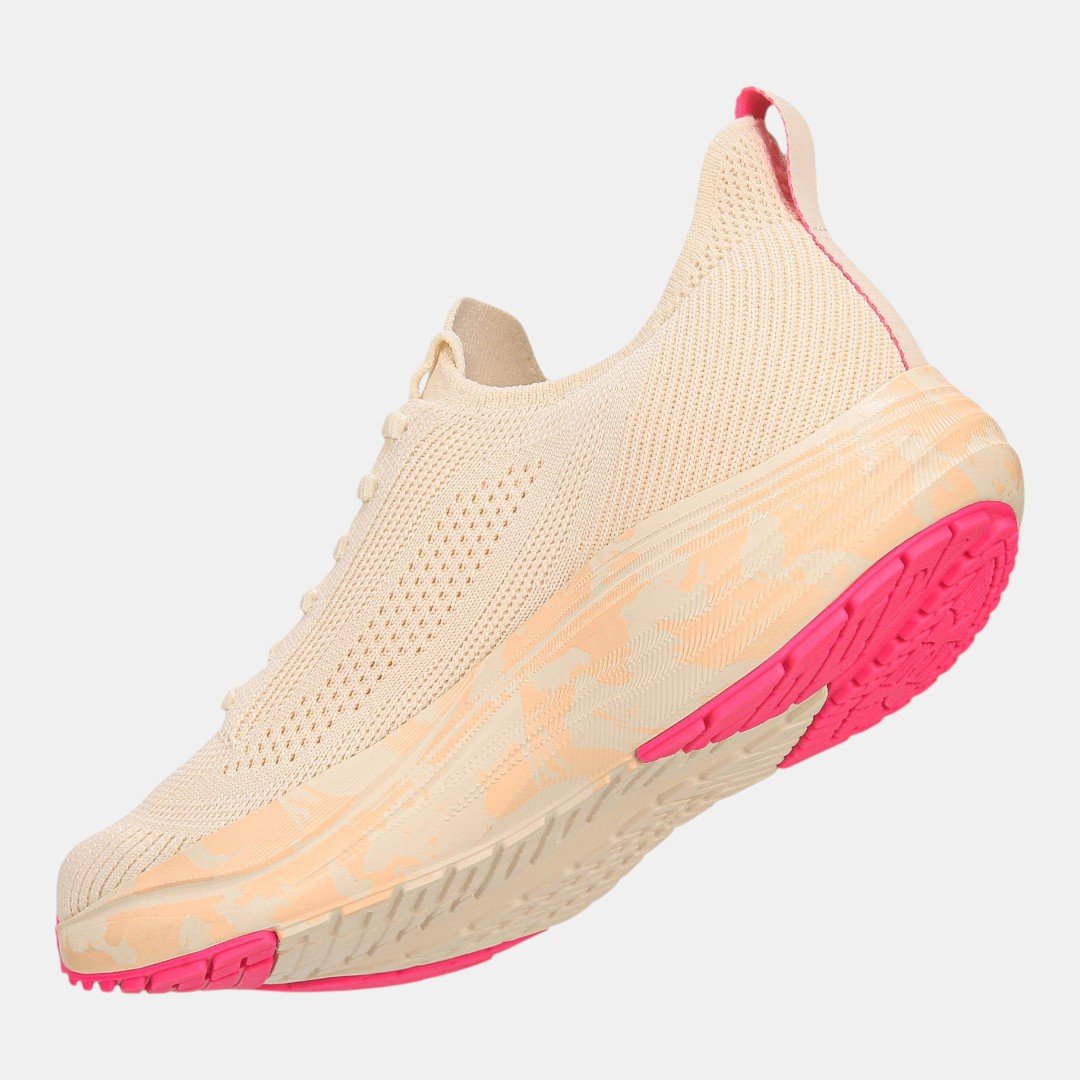 Tênis Under Armour Charged Fleek Bege com Rosa Bege 6