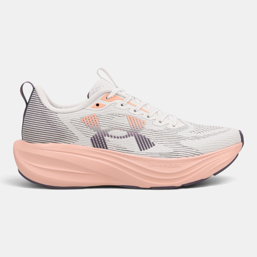 Tênis Under Armour Charged Endless Branco com Rosa