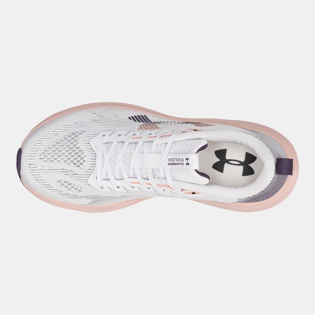 Tênis Under Armour Charged Endless Branco com Rosa Branco 3