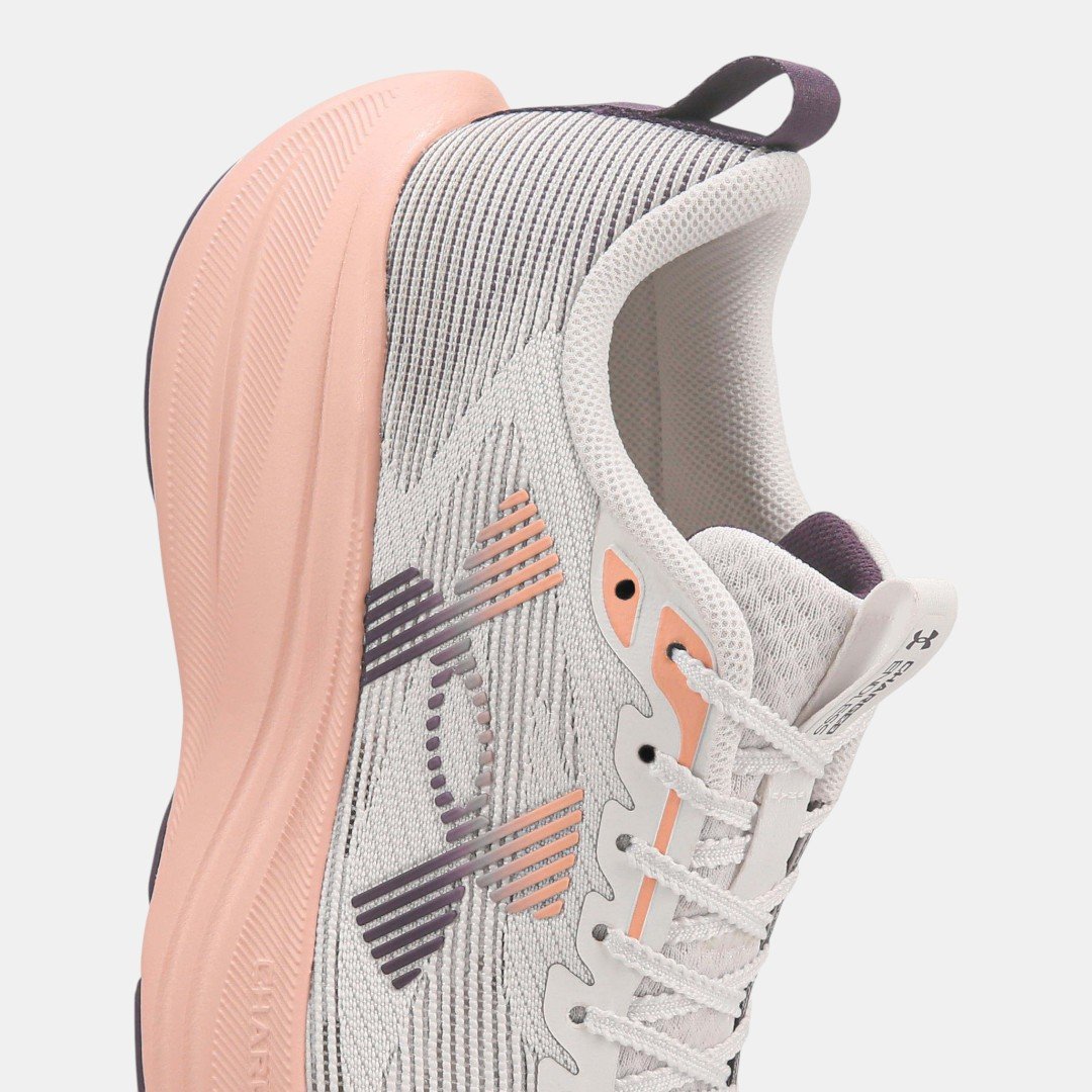 Tênis Under Armour Charged Endless Branco com Rosa Branco 7