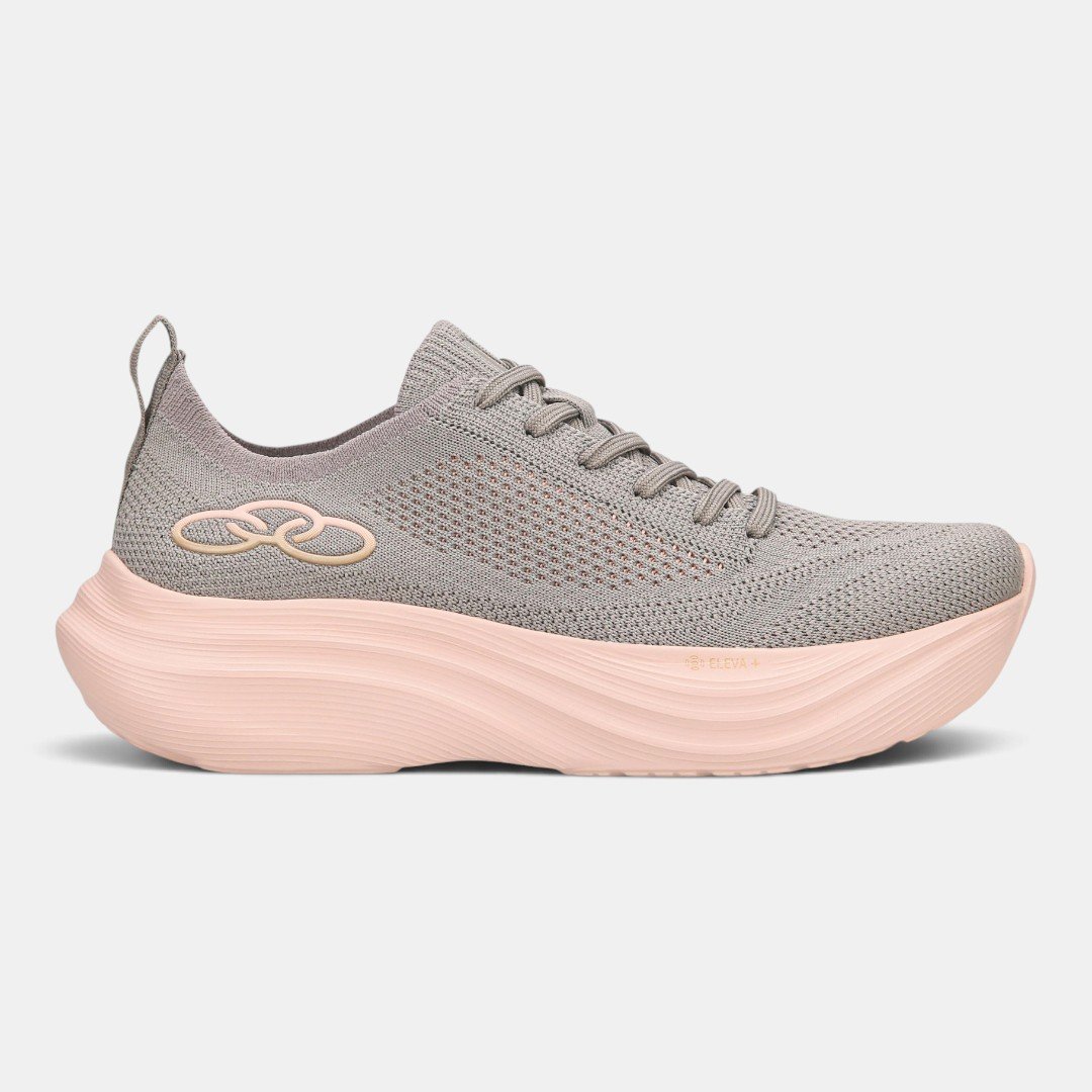 Tênis Olympikus Pluma Feminino Cinza com Rosa