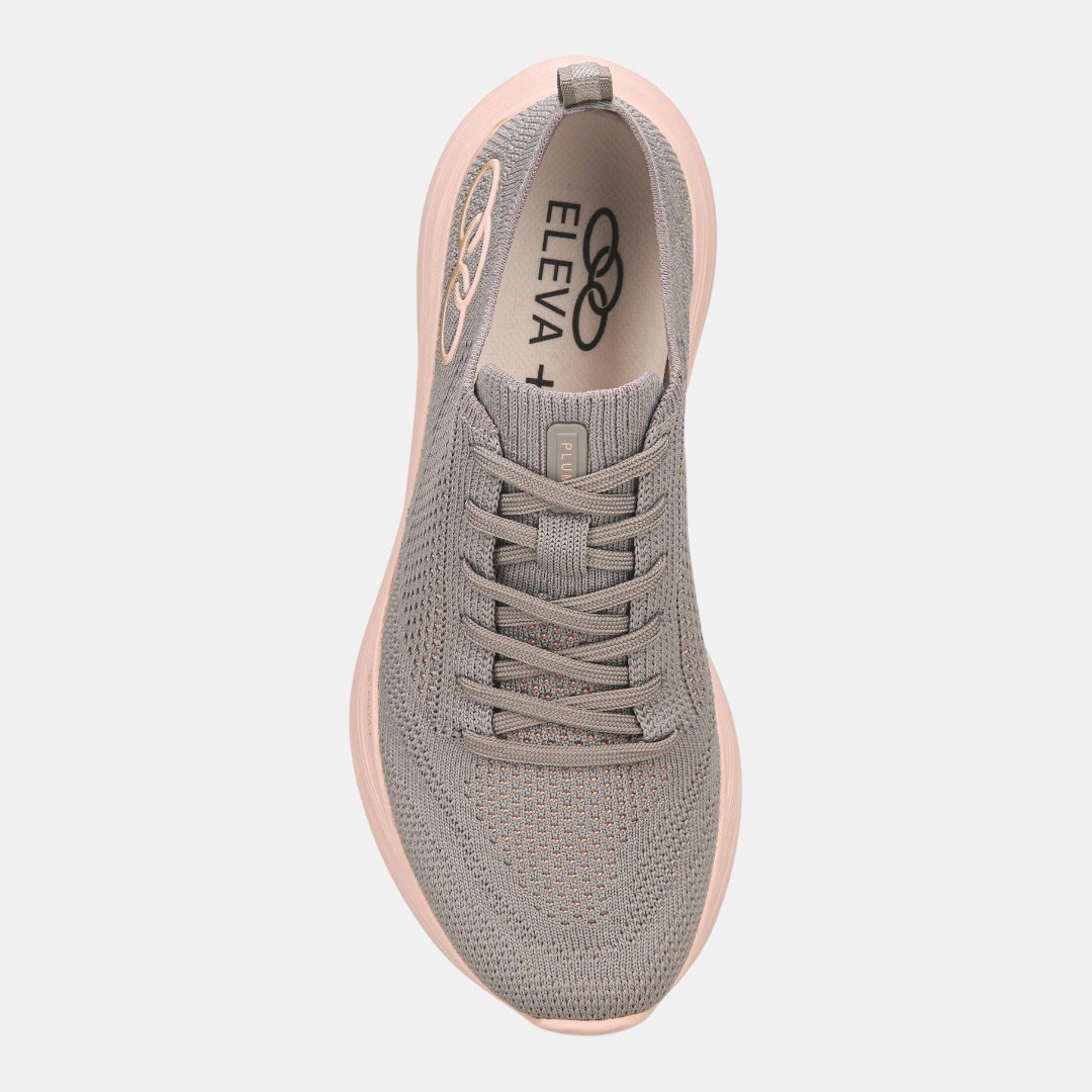Tênis Olympikus Pluma Feminino Cinza com Rosa Cinza 4