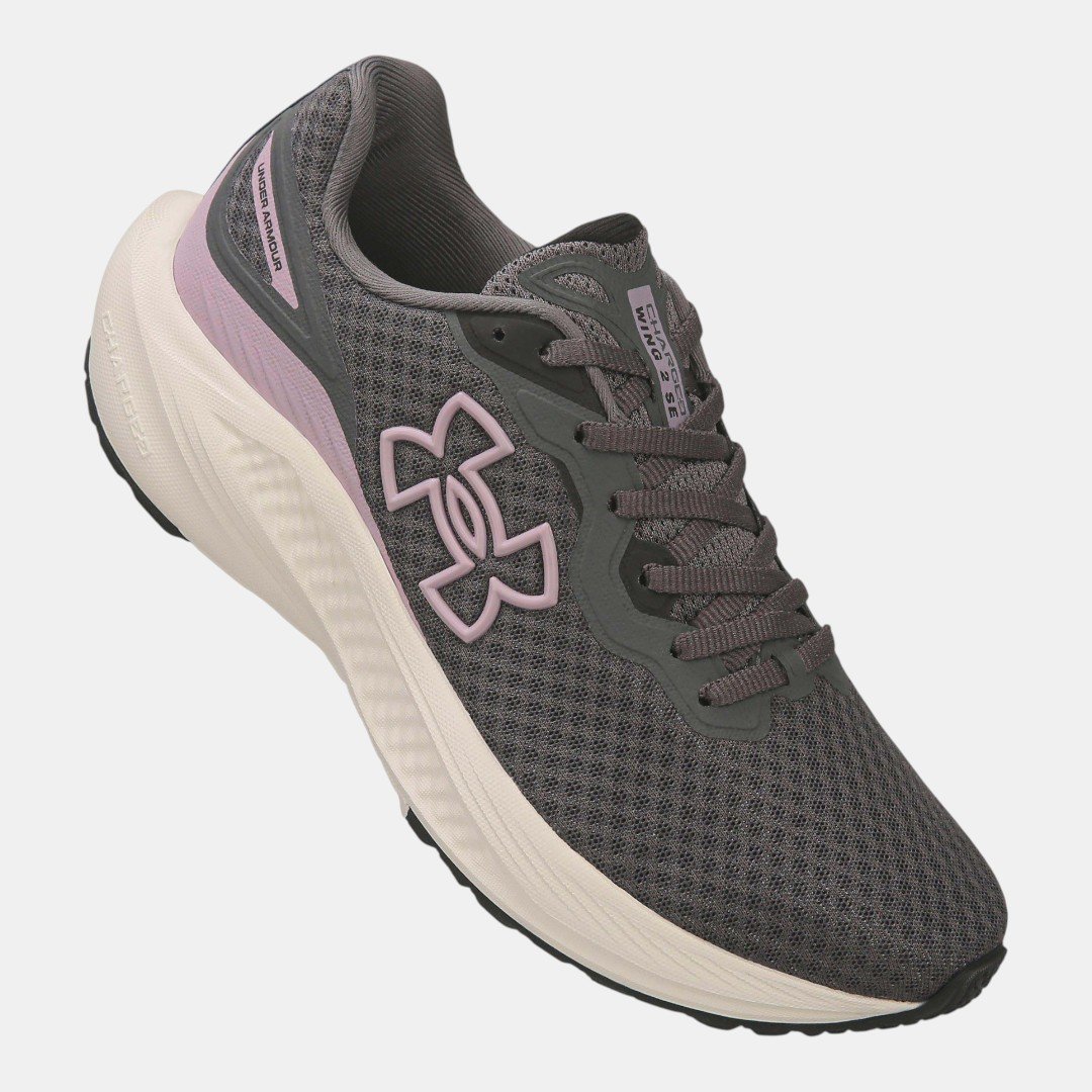 Tênis Under Armour Charged Wing 2 SE Grafite com Lilás Cinza 2