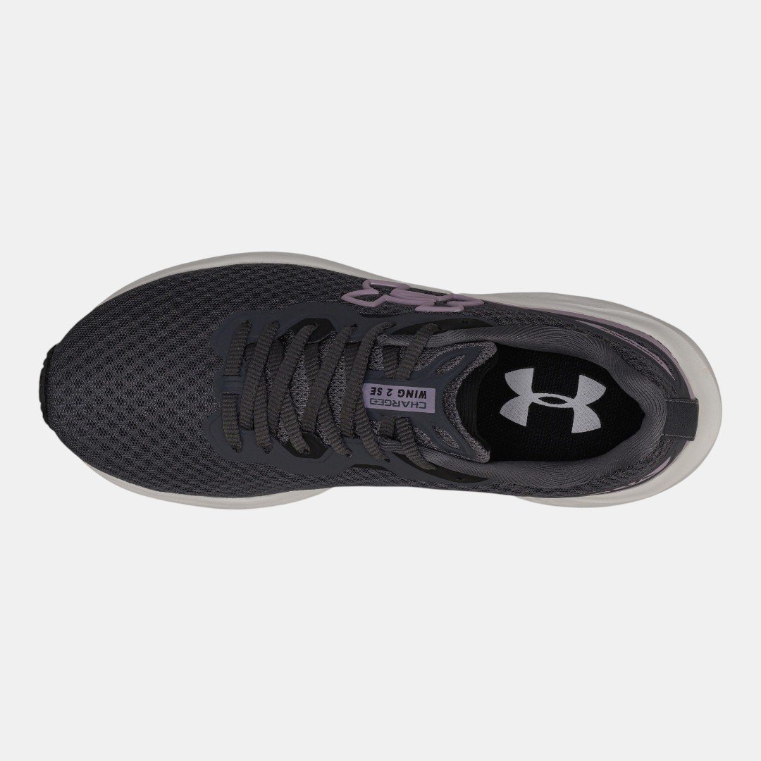 Tênis Under Armour Charged Wing 2 SE Grafite com Lilás Cinza 3
