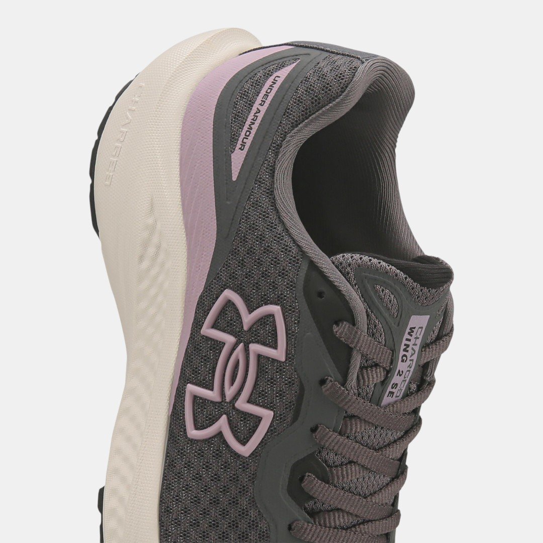 Tênis Under Armour Charged Wing 2 SE Grafite com Lilás Cinza 7