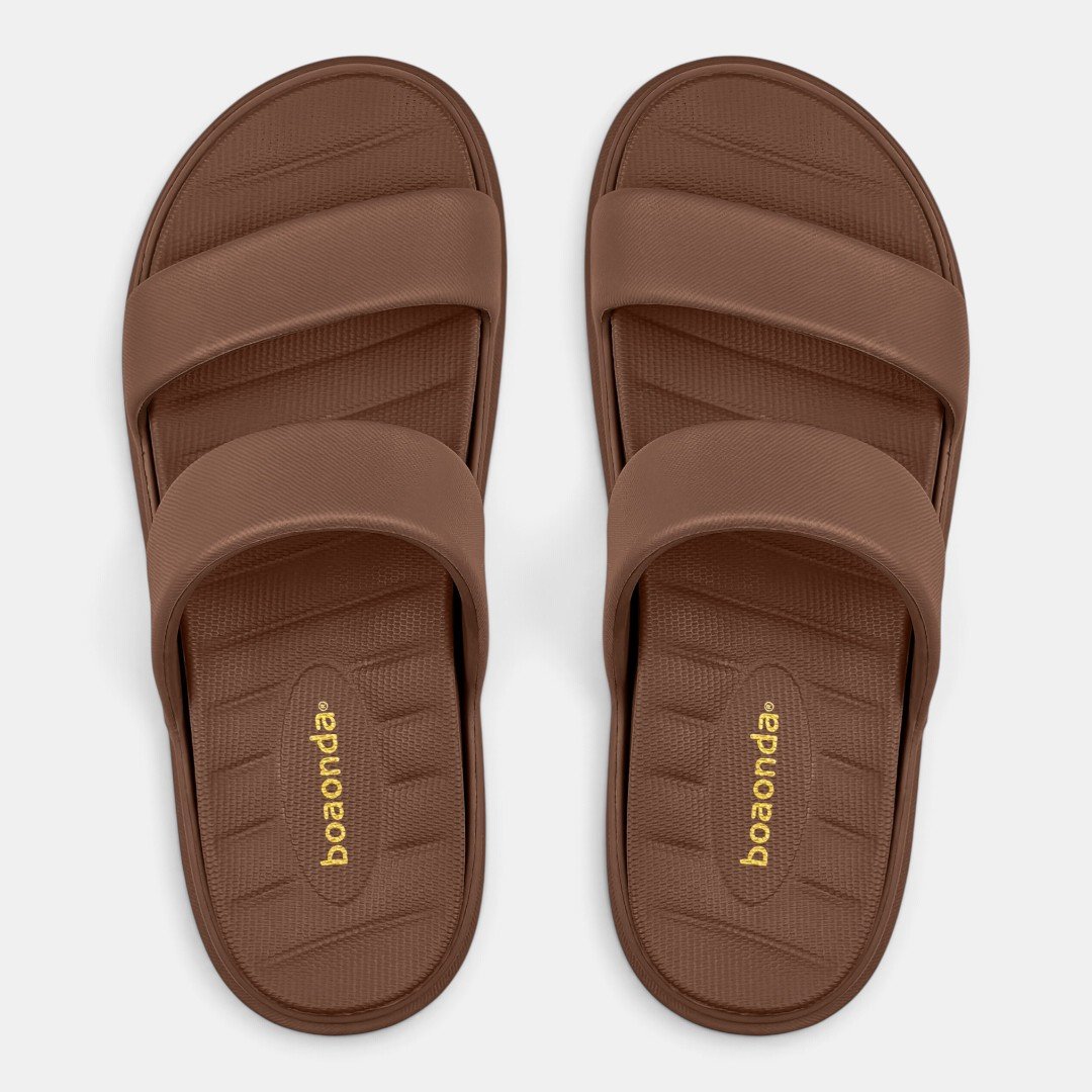 Chinelo Slide Feminino Boa Onda Ivy Caramelo Bege 2