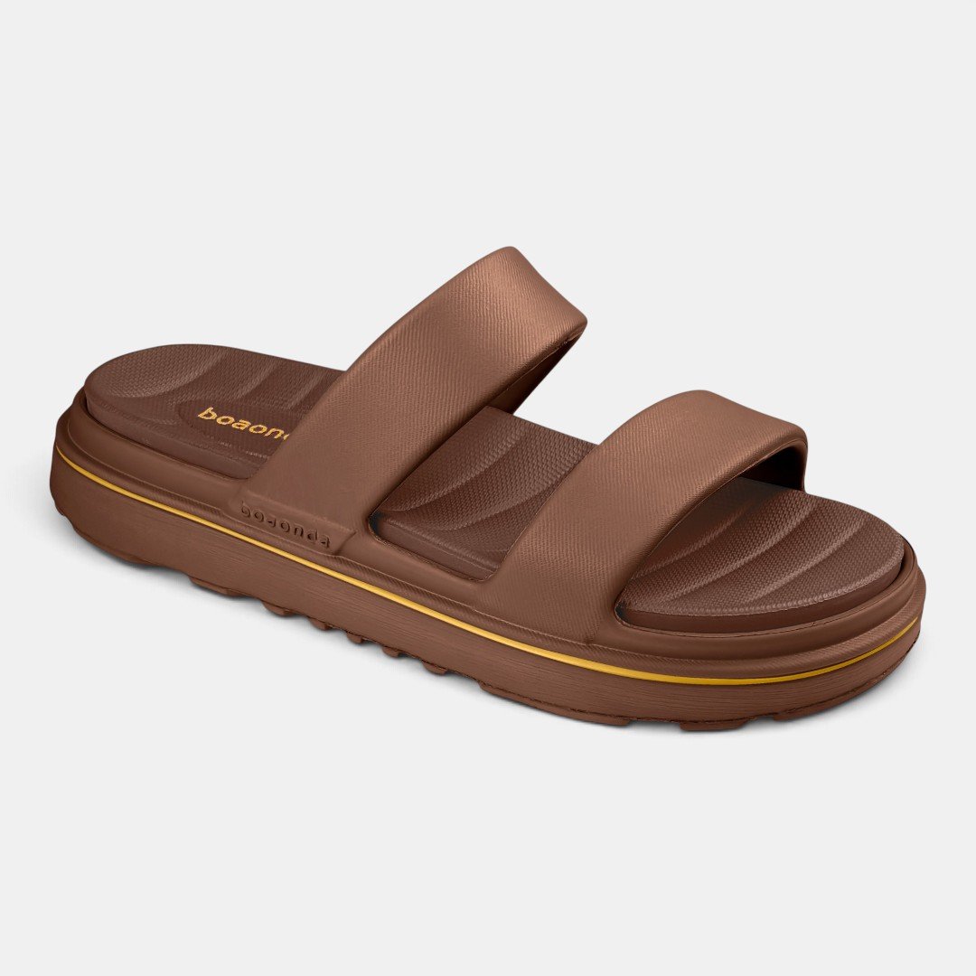 Chinelo Slide Feminino Boa Onda Ivy Caramelo Bege 3