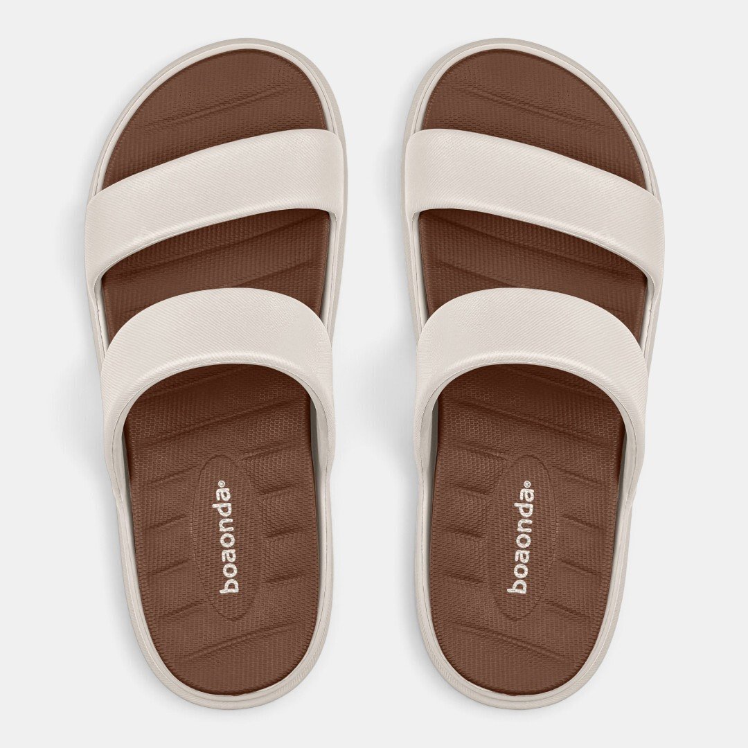 Chinelo Slide Feminino Boa Onda Ivy Off White Branco 2