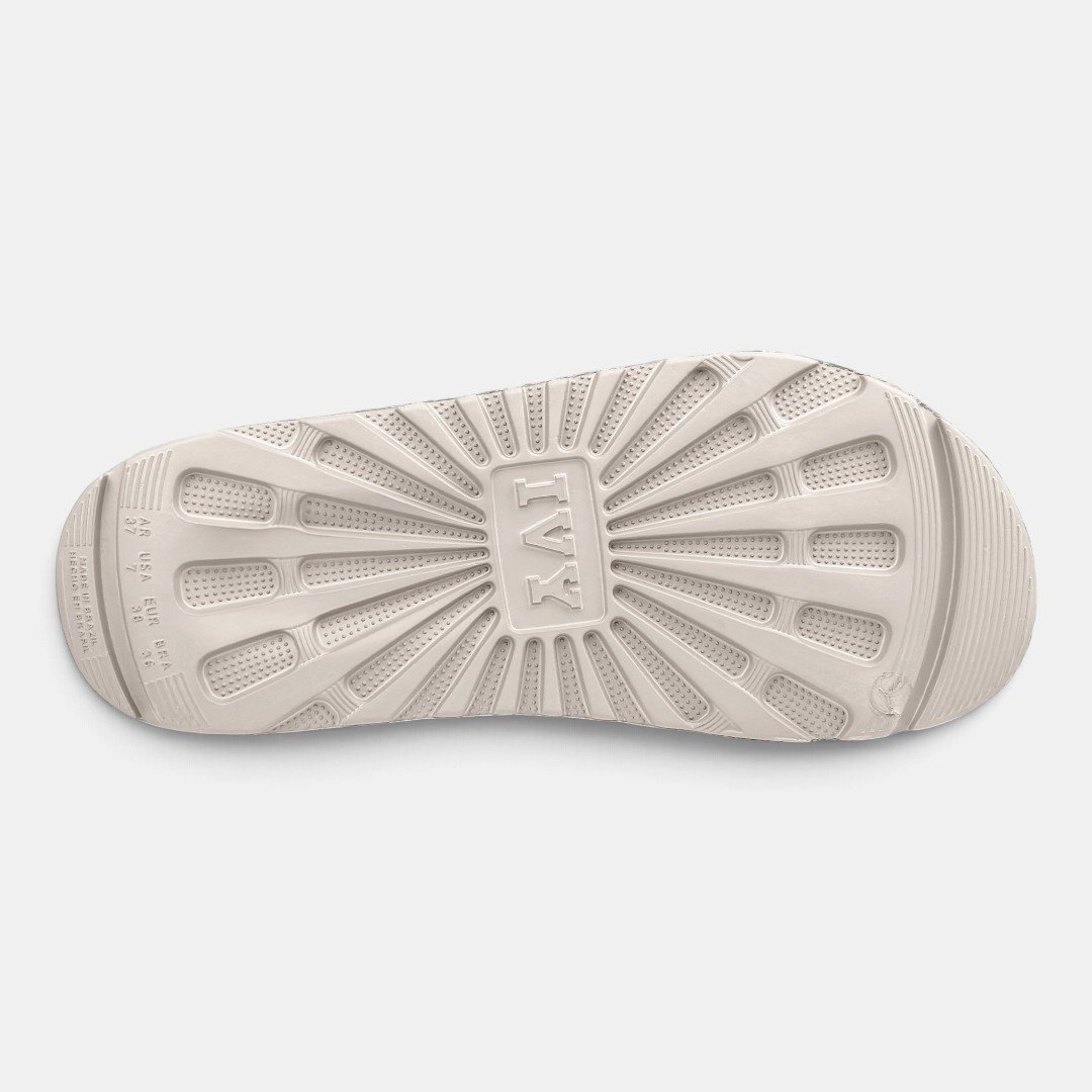 Chinelo Slide Feminino Boa Onda Ivy Off White Branco 4
