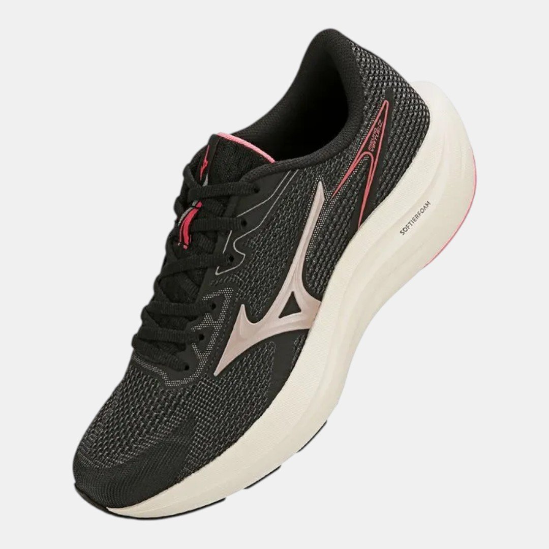 Tênis De Corrida Mizuno Virtue 2 Feminino Preto com Rosa Preto 2