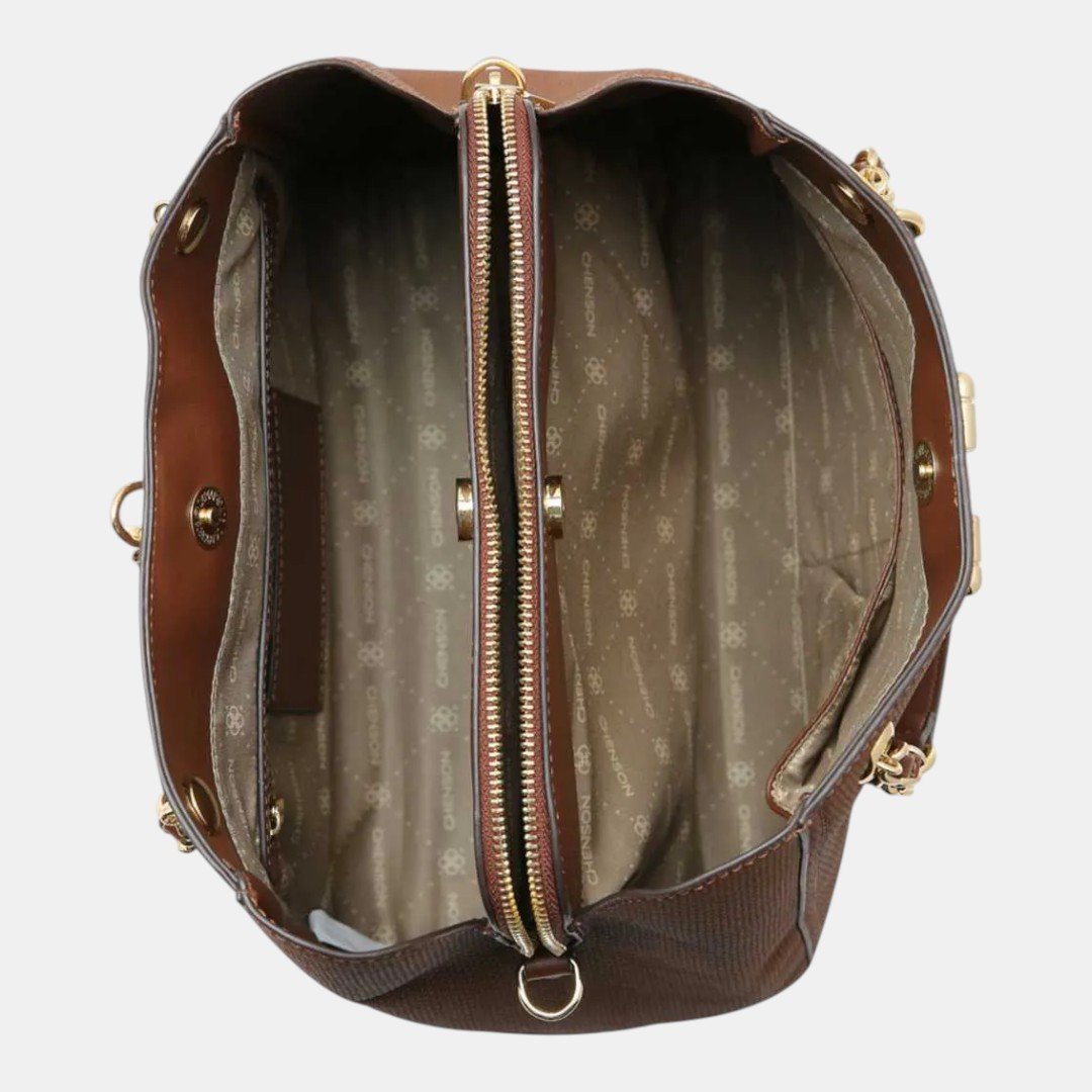 Bolsa Feminina Chenson Mão Contemporâneo Café Marrom 4