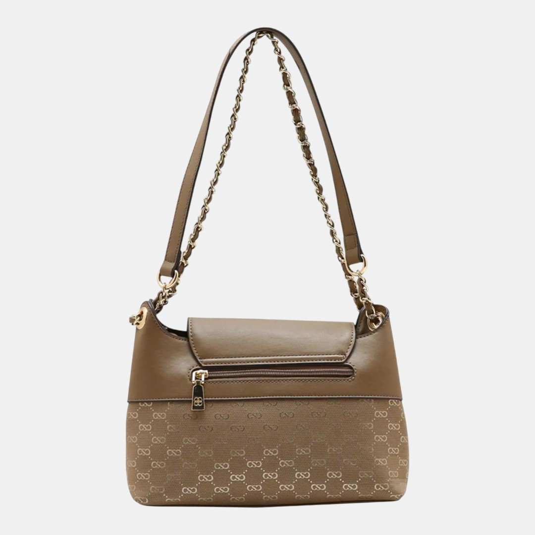 Bolsa Feminina Chenson Shine Monograma Natural Bege 2