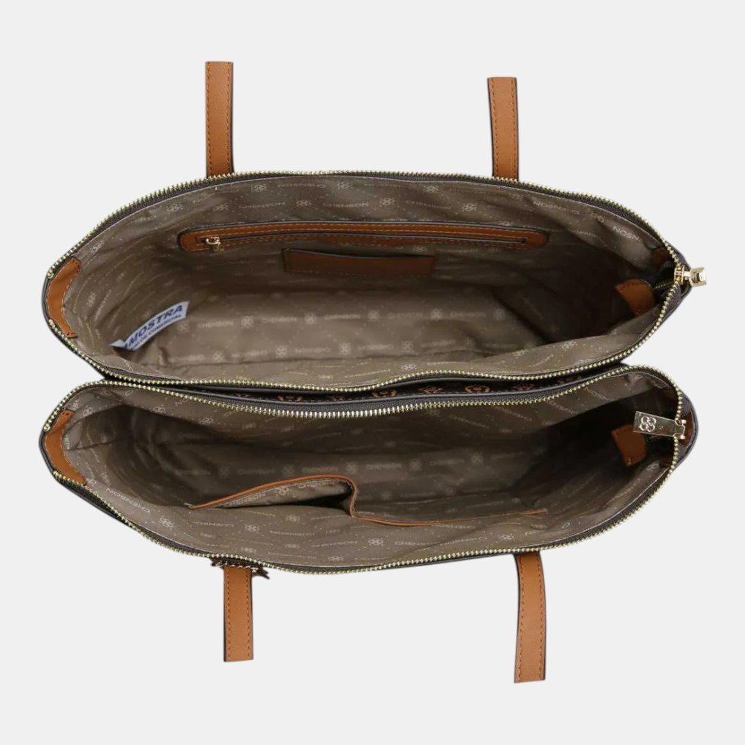 Bolsa Feminina Chenson Ombro Classic Monograma Café Marrom 3