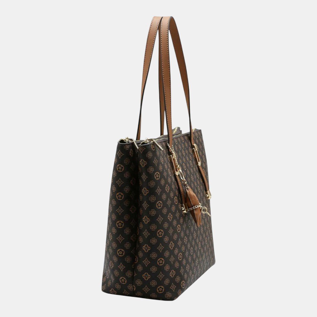 Bolsa Feminina Chenson Ombro Classic Monograma Café Marrom 4